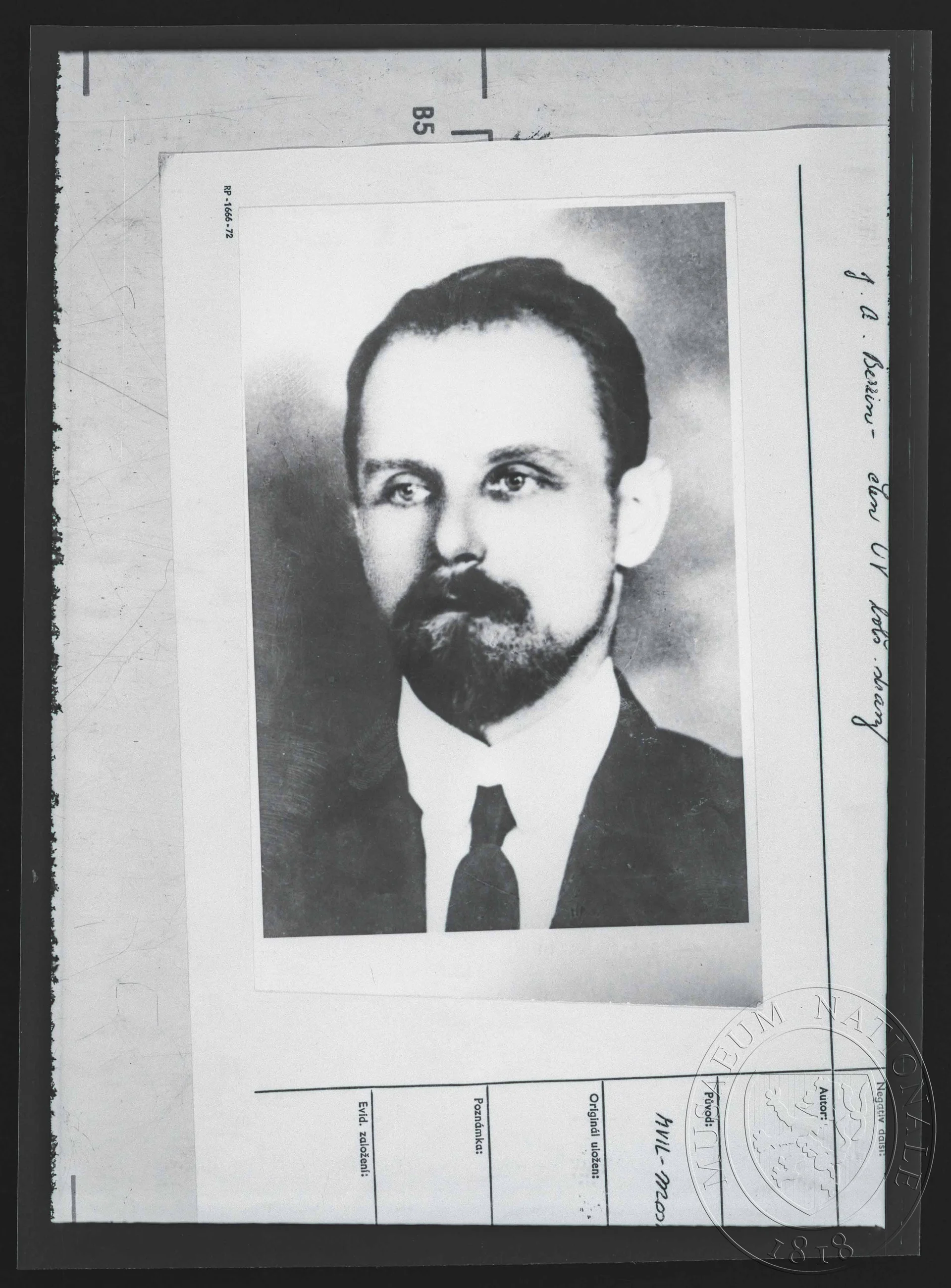 Obrázek Fotografie, J. K. Berzin