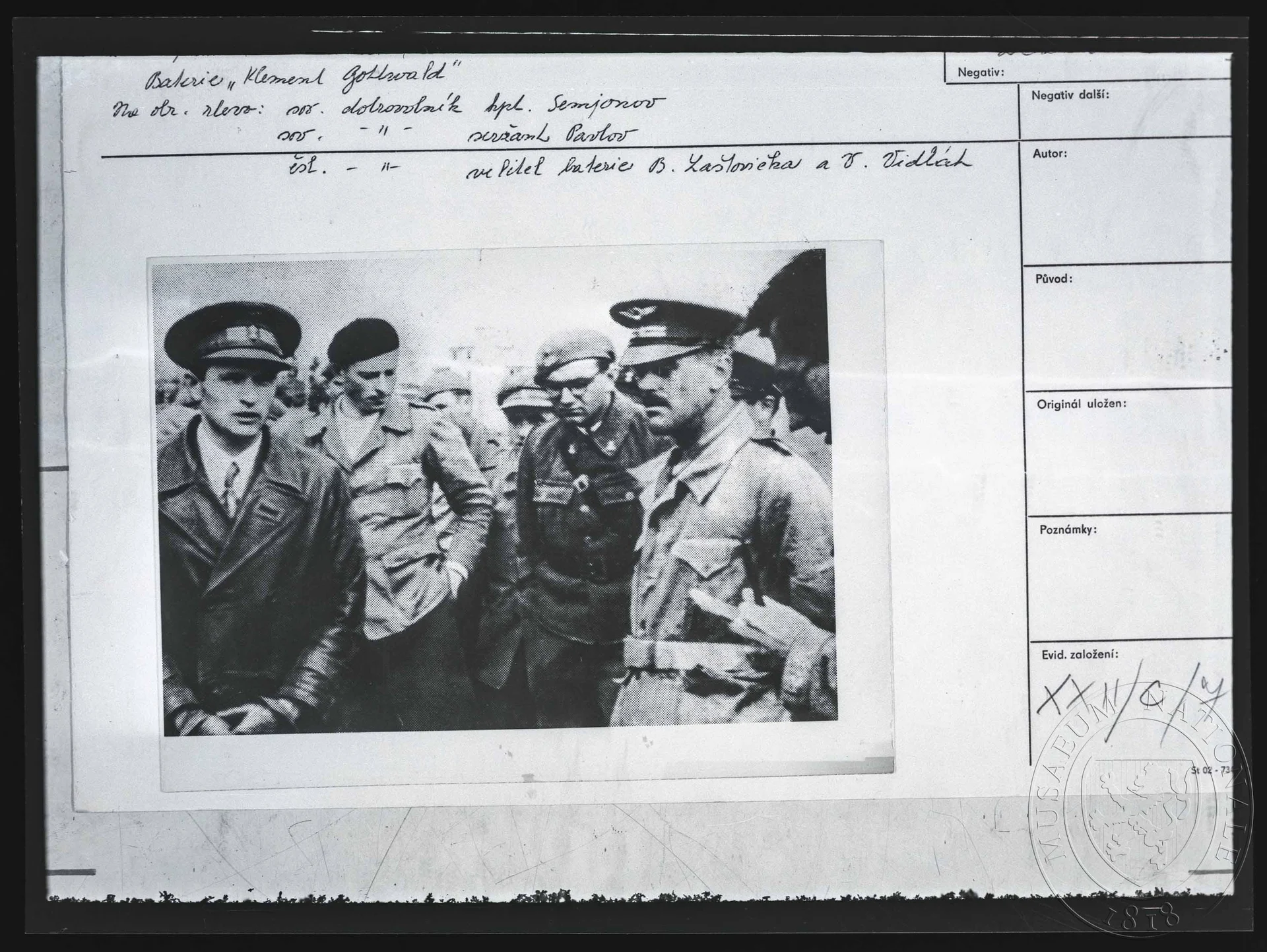 Obrázek Fotografie, členové baterie Klement Gottwald