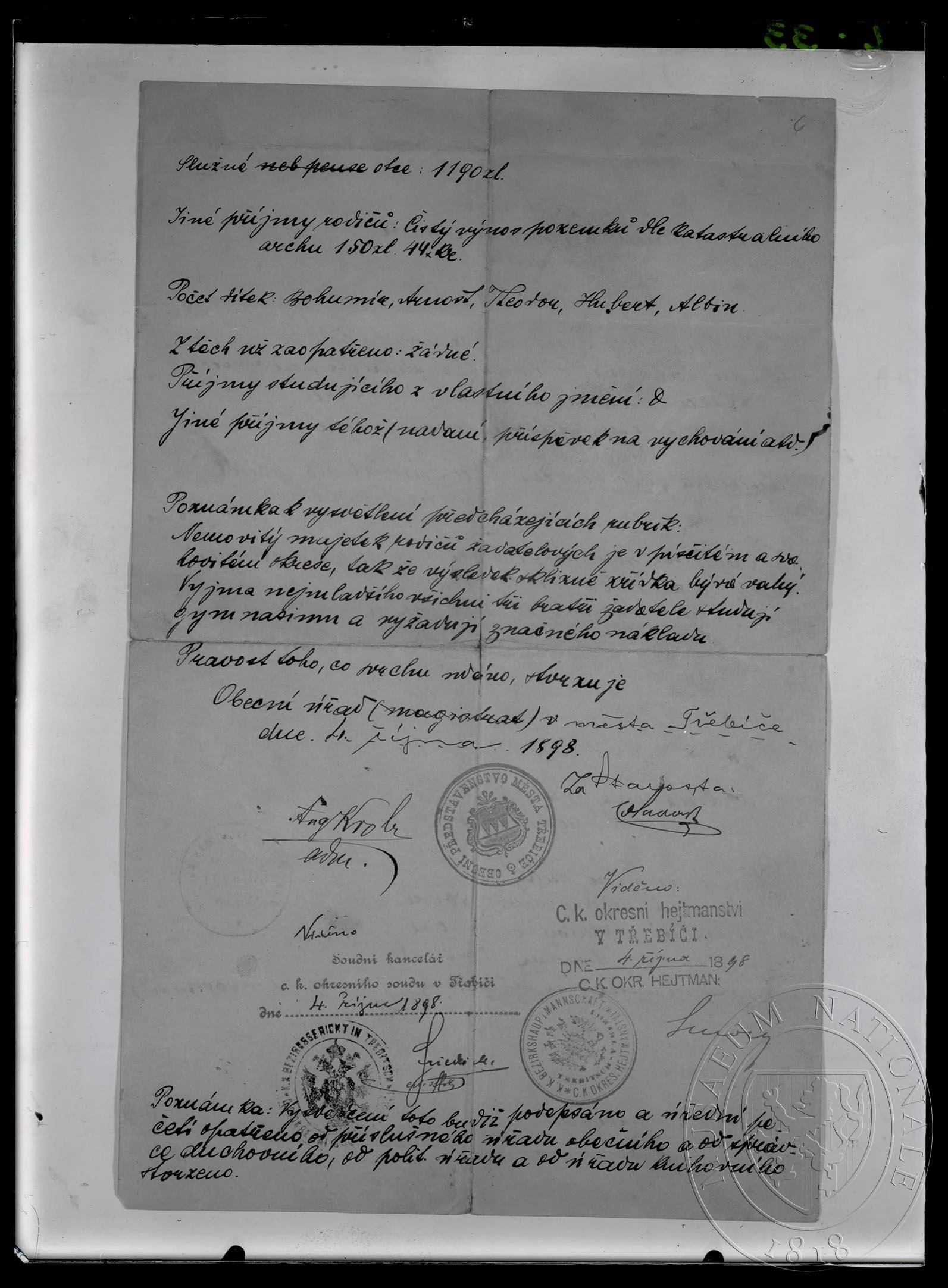 Obrázek Zpráva ?? o majetku ?rodičů? B. Šmerala