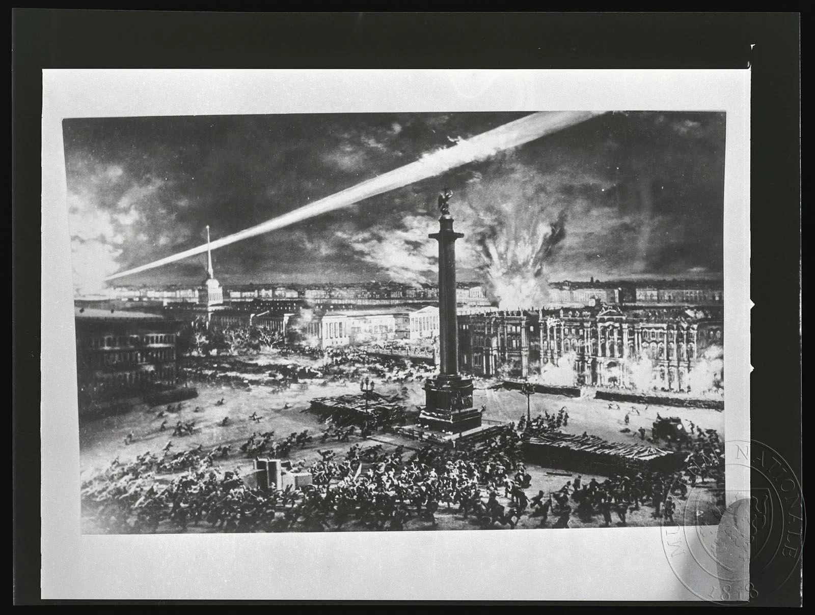 Obrázek Litografie, útok na Zimní palác