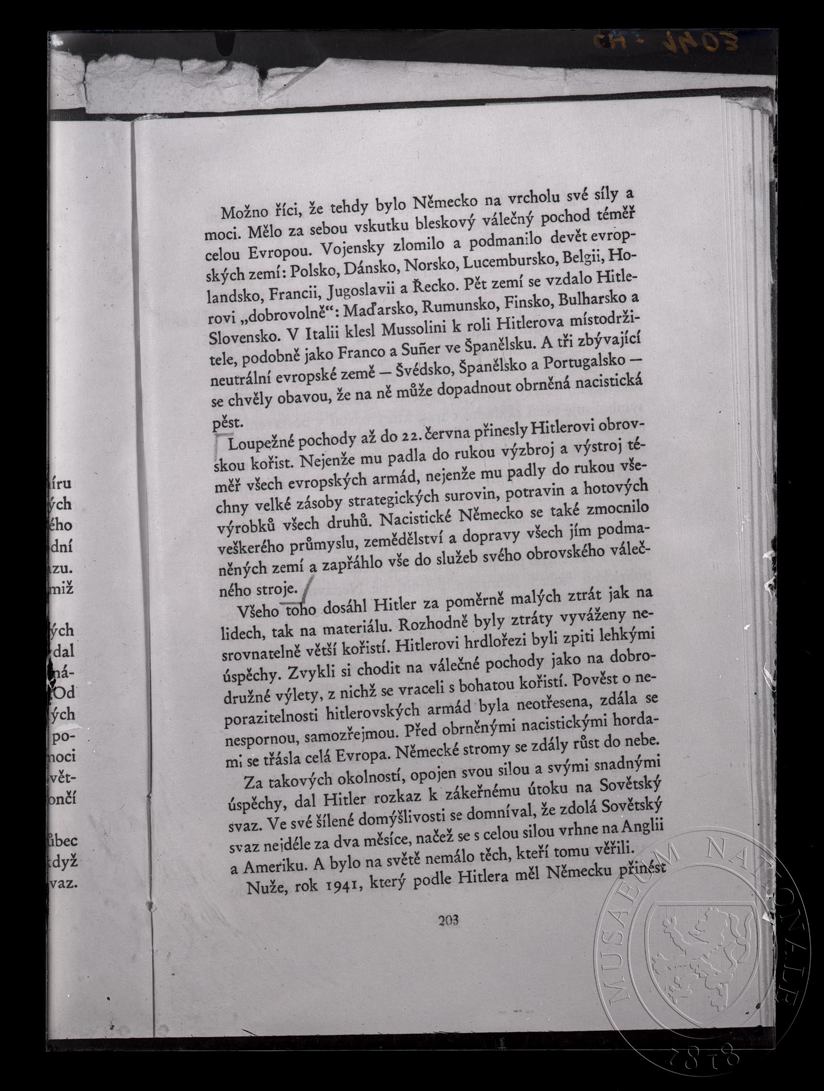Náhledový obrázek Strana textu v publikaci, str. 203. - 1