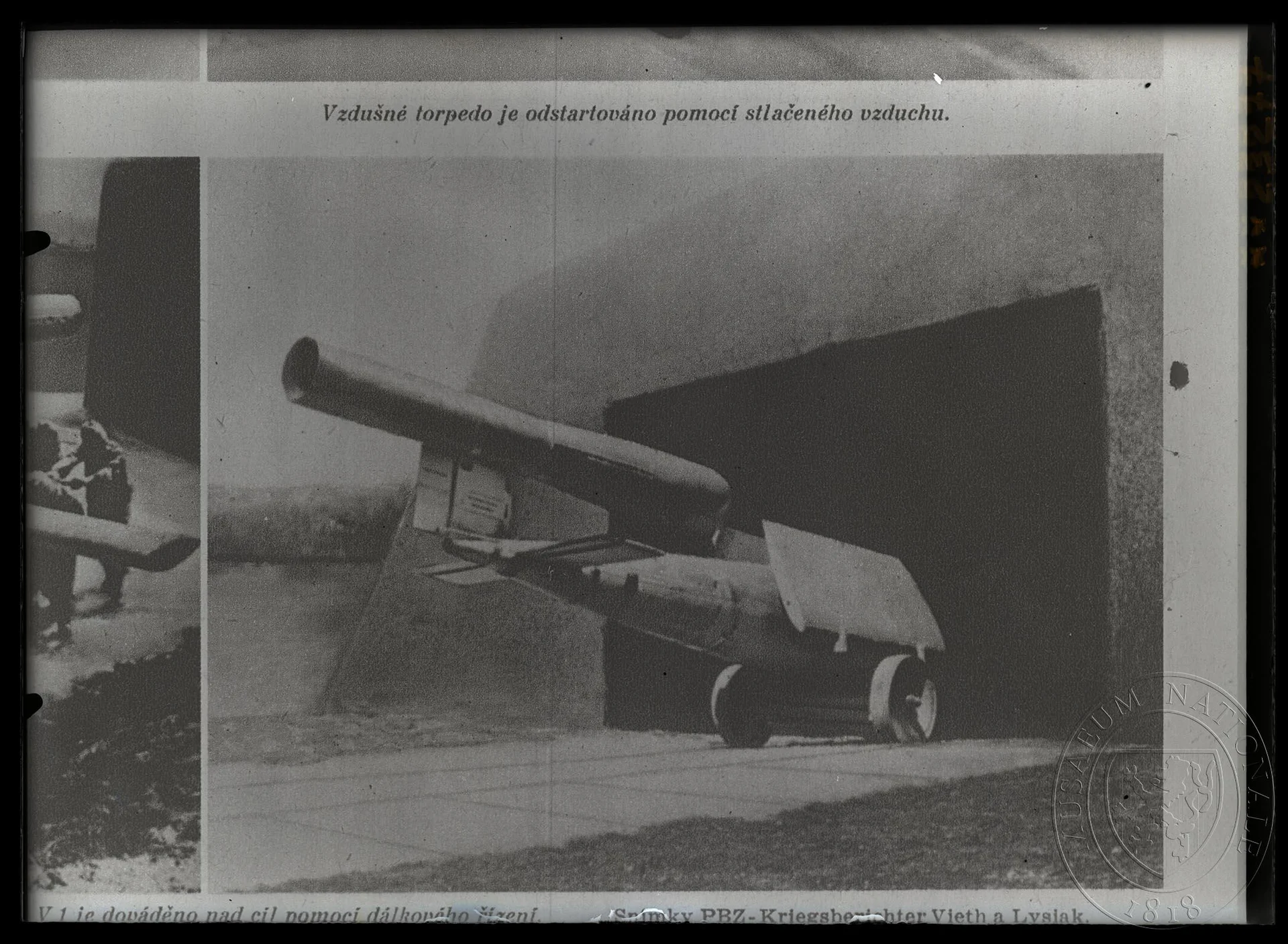 Obrázek Fotografie, vzdušné torpédo V1