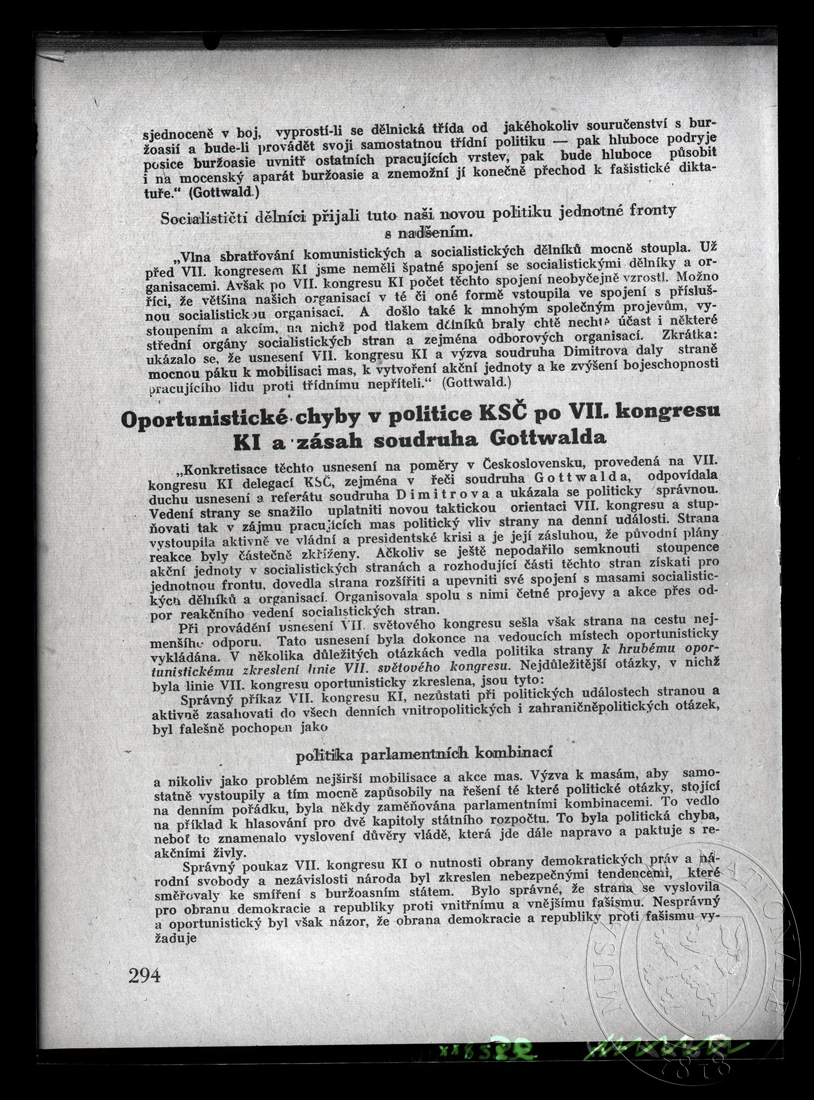 Náhledový obrázek Kapitola v publikaci VI. Nový rozmach a nová ofensiva jednotné fronty - 1