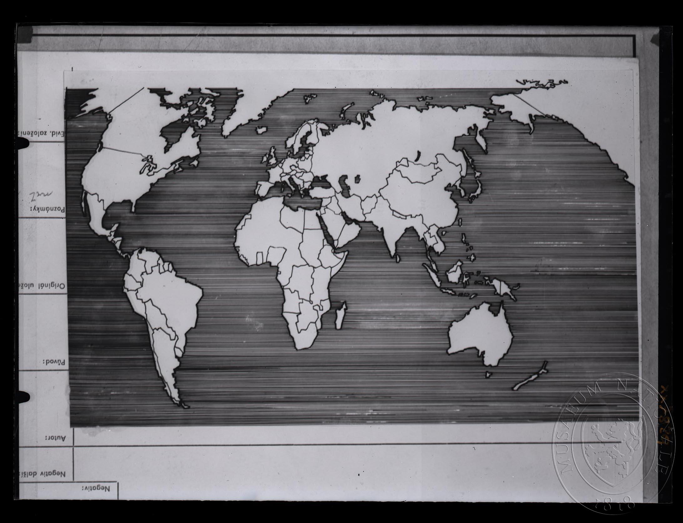 Náhledový obrázek Schematická mapa světa - 1