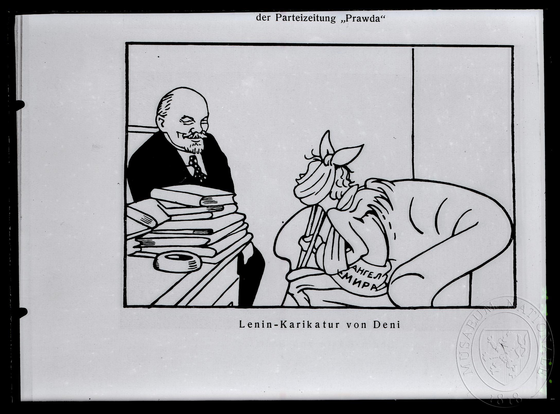 Náhledový obrázek Karikatura, Lenin v karikatuře Deniho - 1