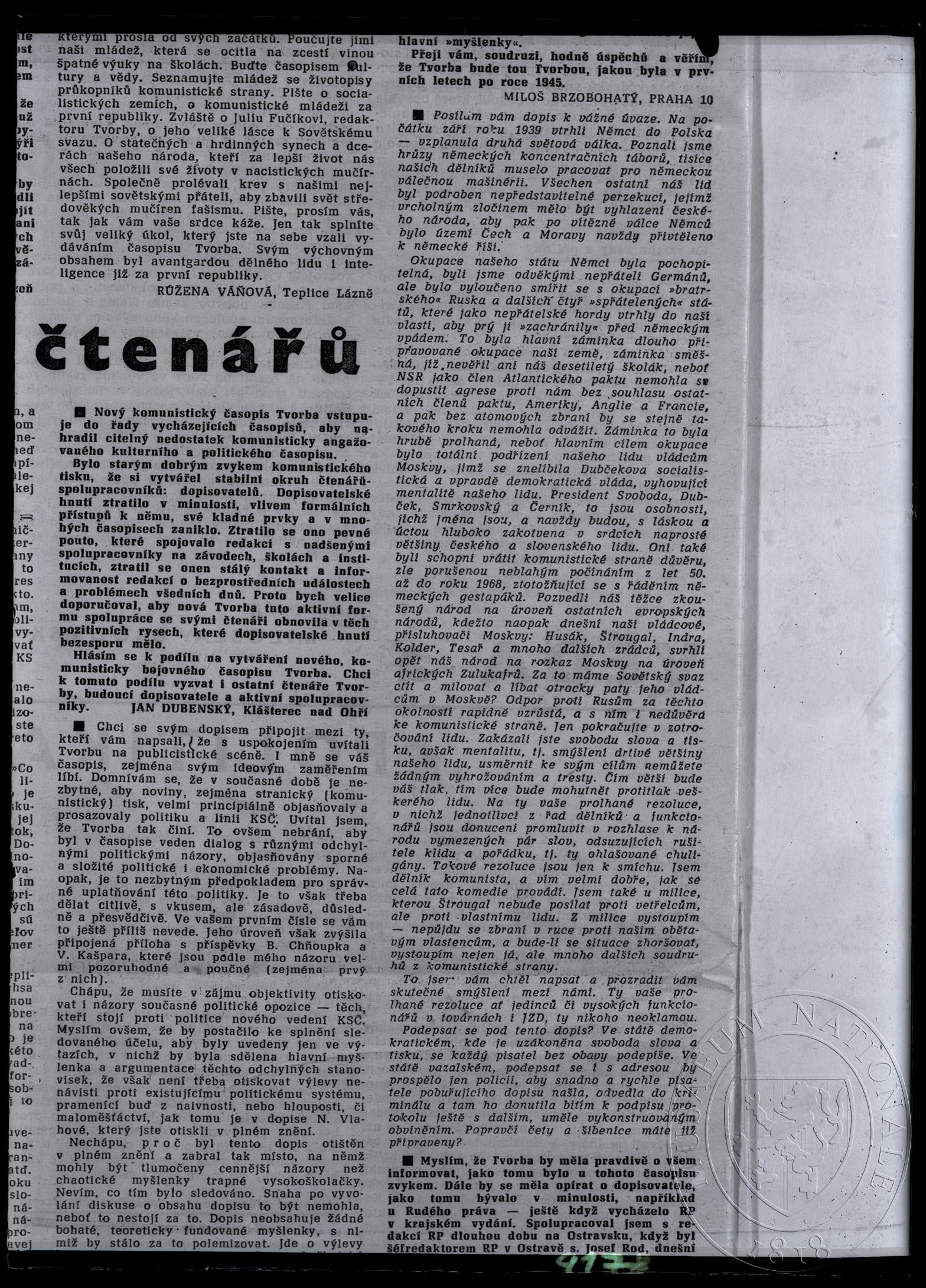 Náhledový obrázek Fragment periodika - 1