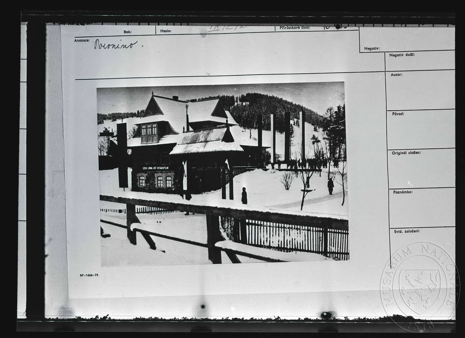 Obrázek Fotografie, dům v Poronino v zimě