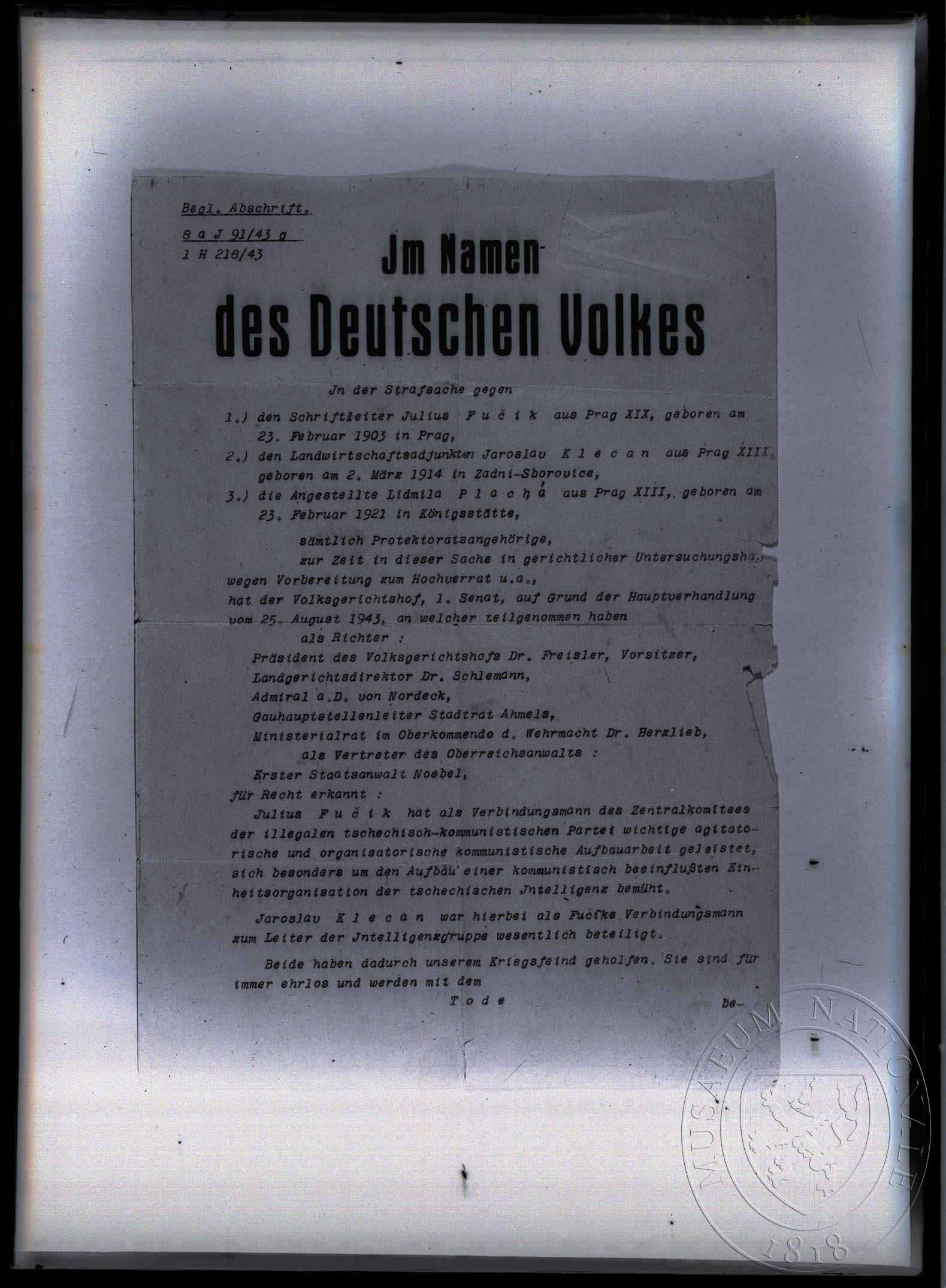 Obrázek Text Jm Namen des Deutschen Volkes
