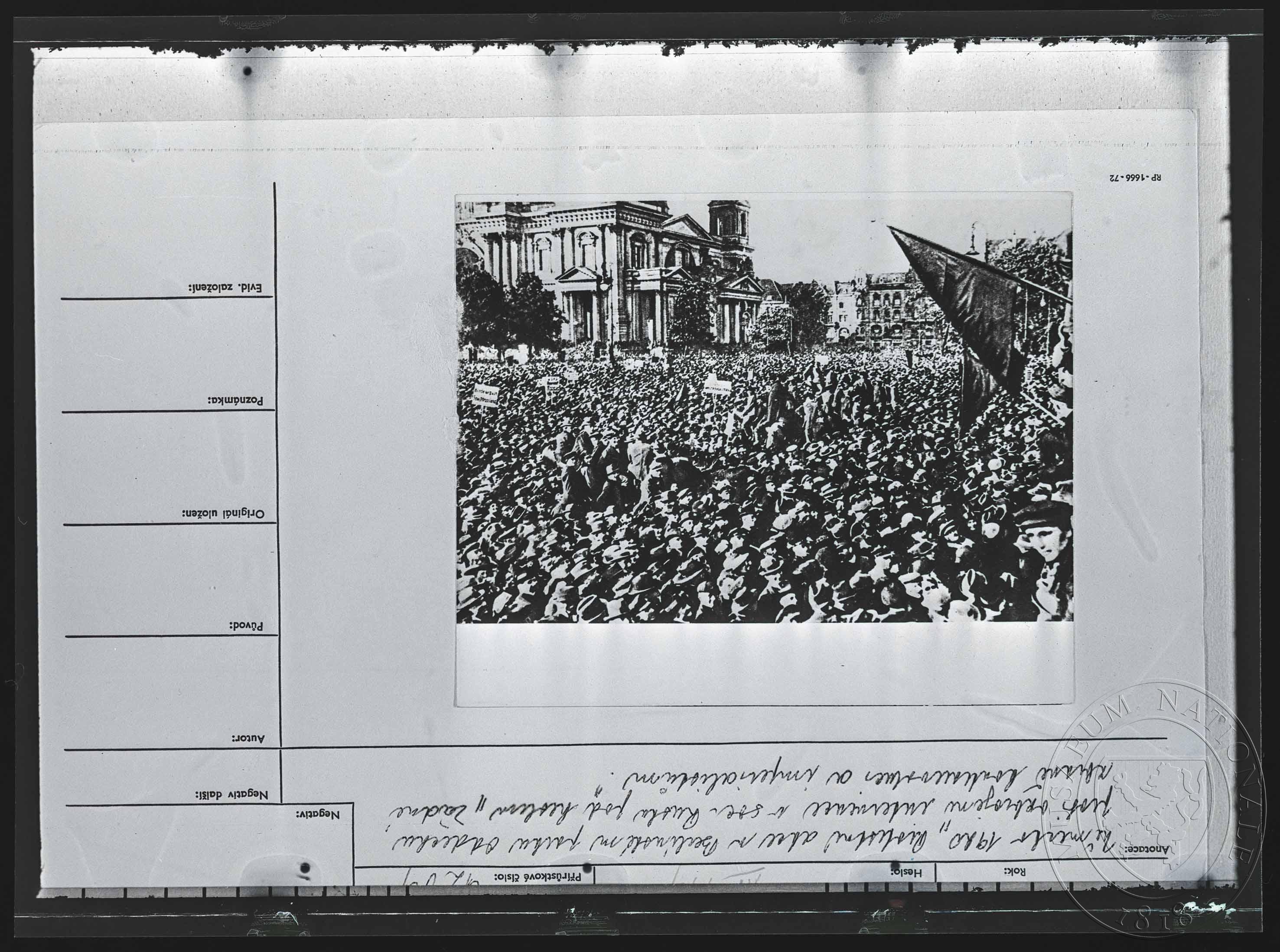Náhledový obrázek Fotografie, protestní akce v Berlíně proti intervenci v Rusku - 1