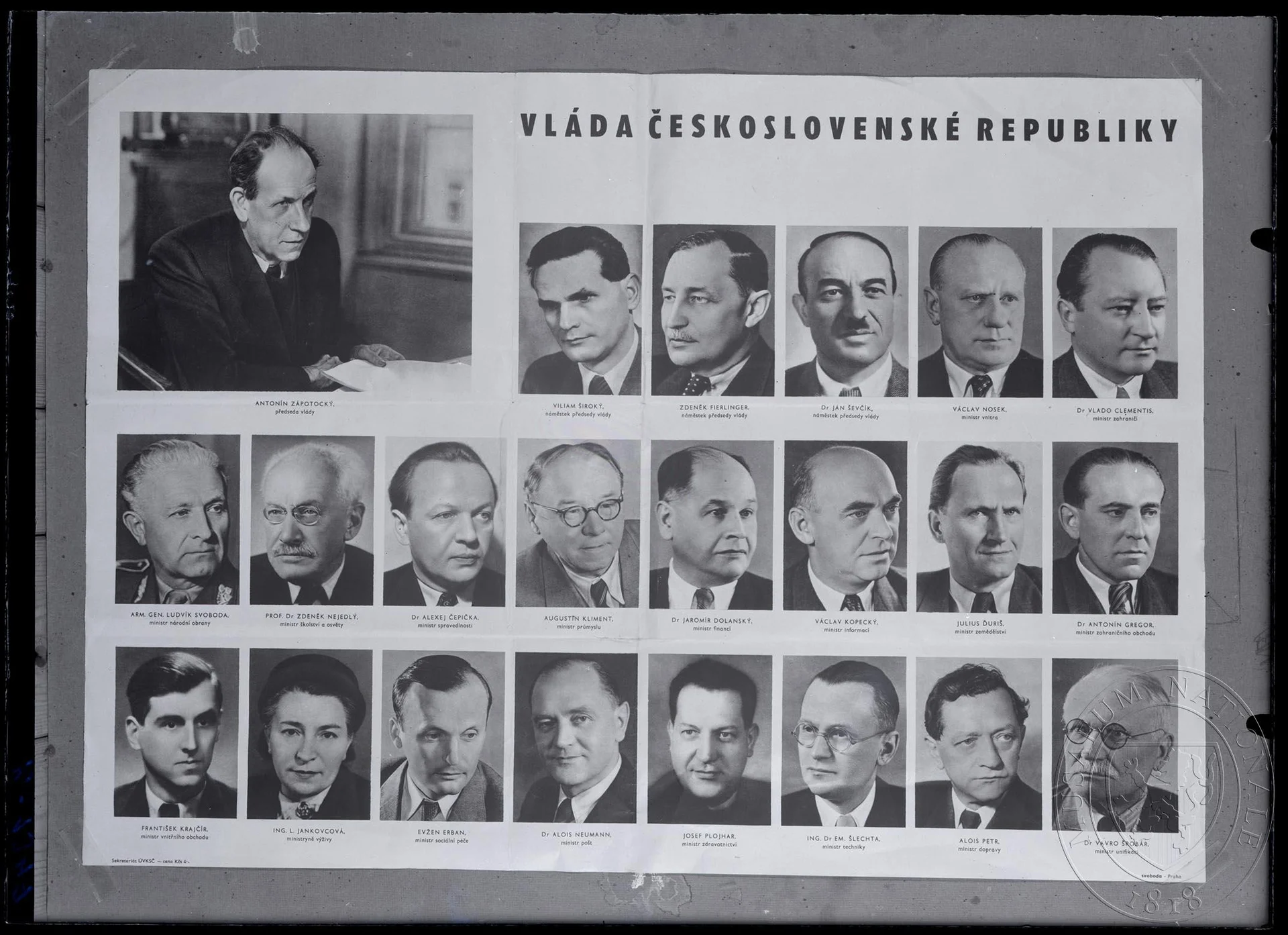 Obrázek Fotografické tablo Vláda Československé republiky
