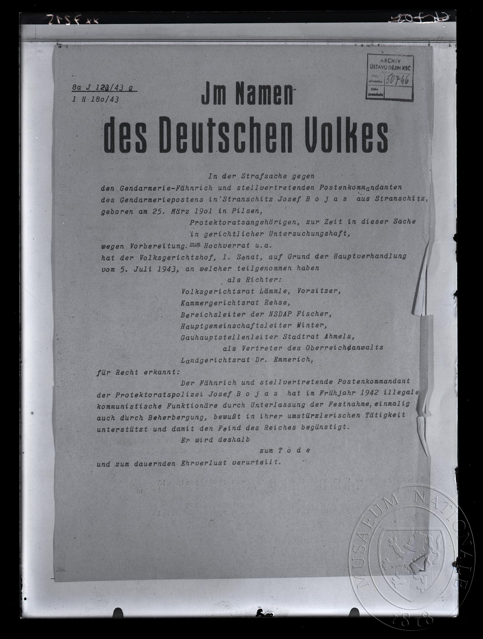 Náhledový obrázek Text Jm Namen des Deutschen Volkes - 1