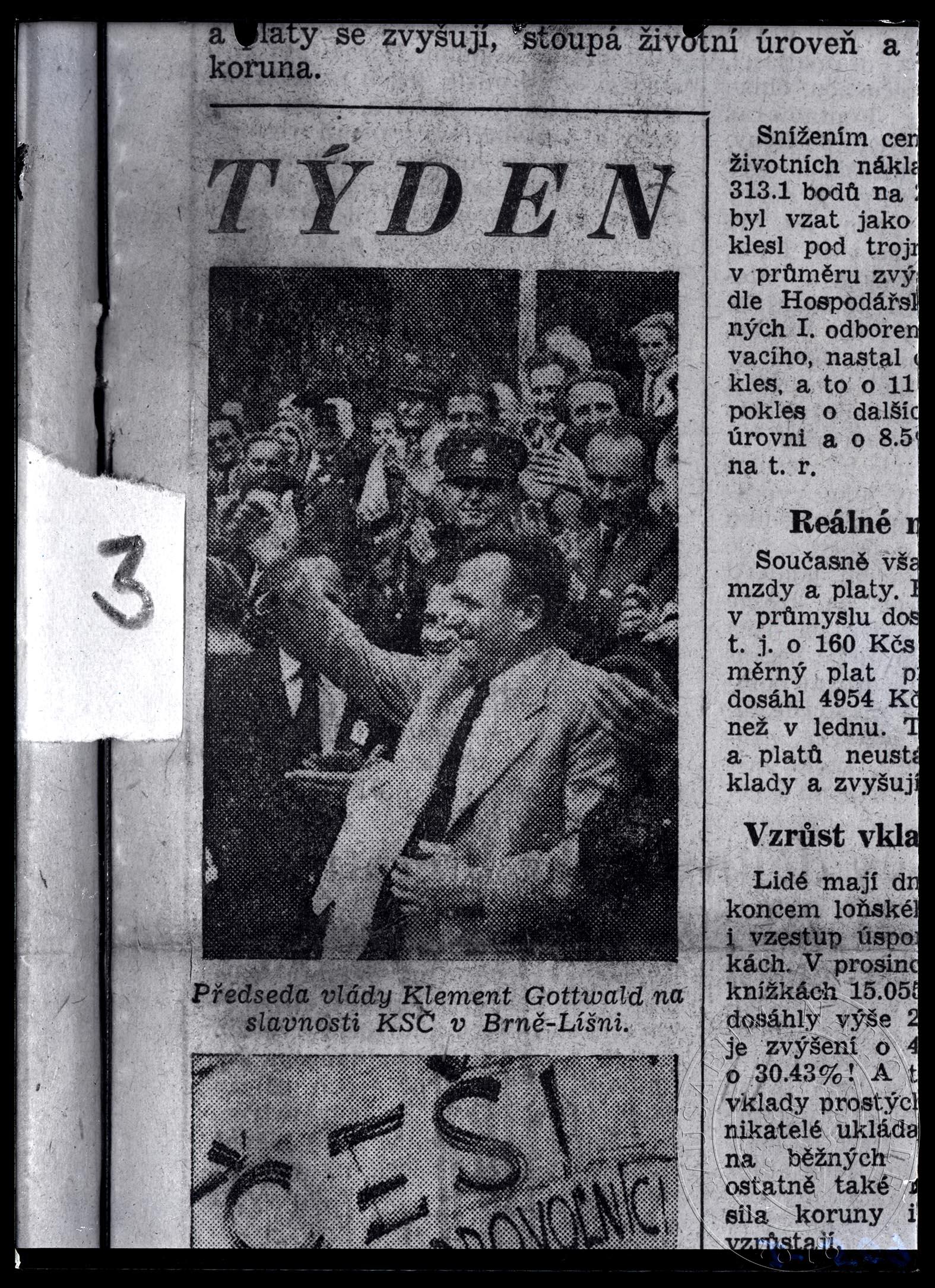 Náhledový obrázek RP 21. 8. 1947 S. Gottwald v Brně – Líšni - 1