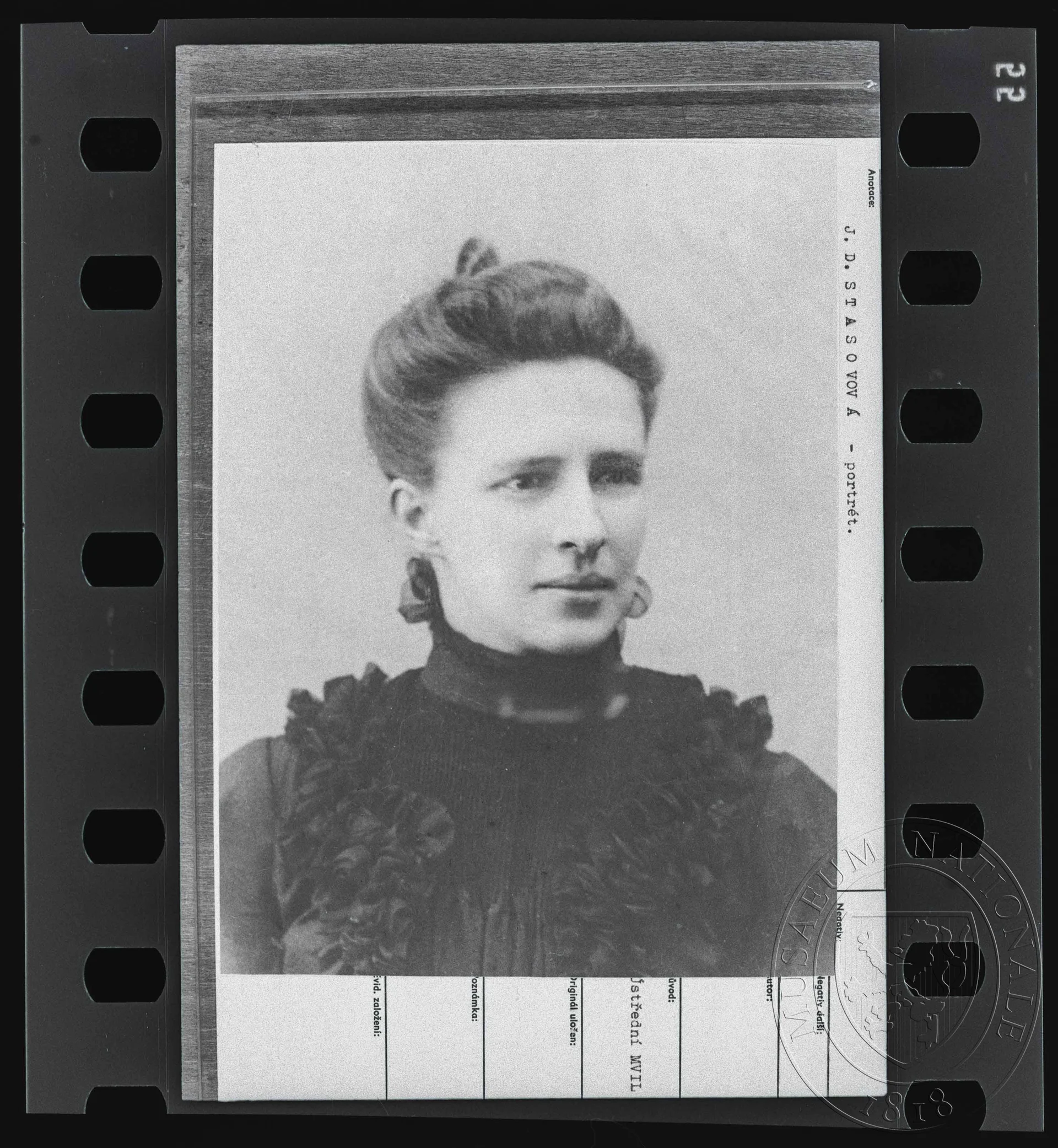 Náhledový obrázek předmětu Fotografie, J. D. Stasovová