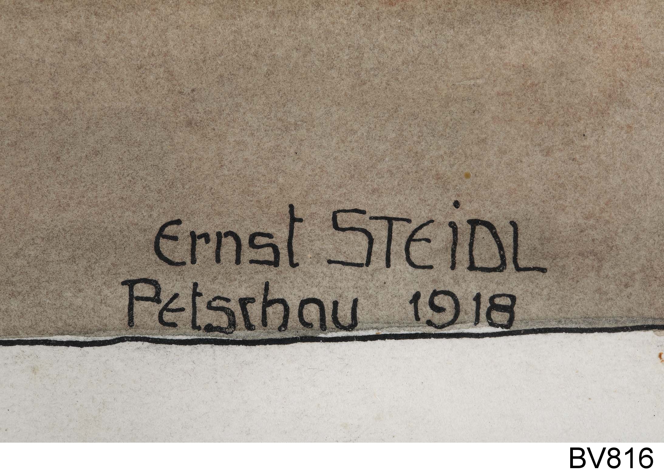 Náhledový obrázek Akvarel „Západní stěna hradní kaple v Bečově“ - 2