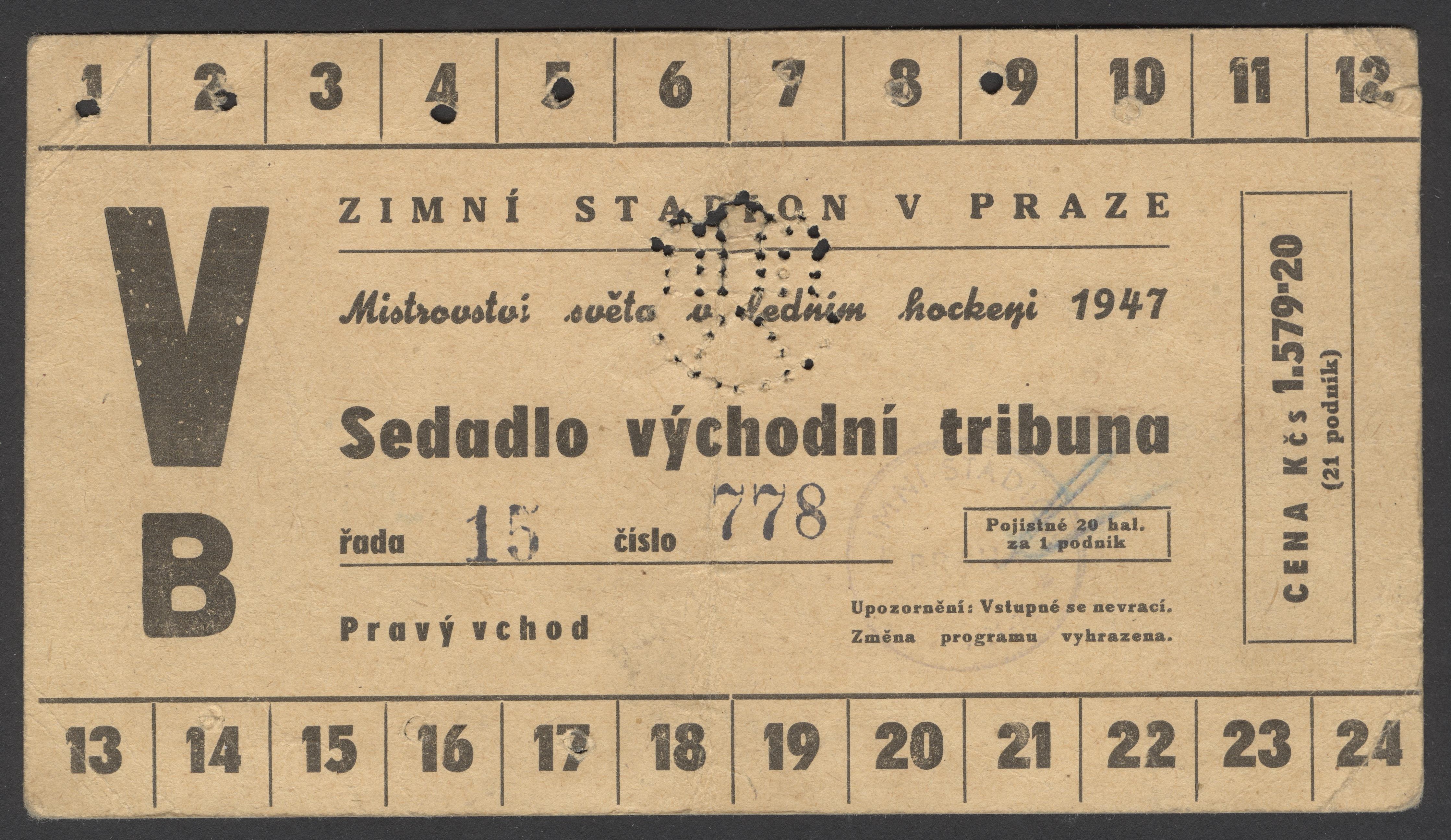 Náhledový obrázek Mistrovství světa v ledním hockeyi. Praha 1947 - 1