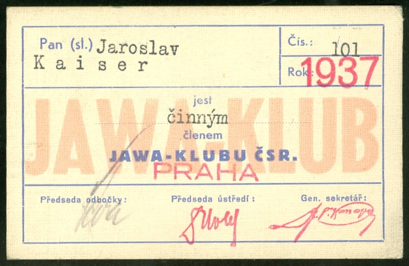 Náhledový obrázek JAWA Klub ČSR - 1