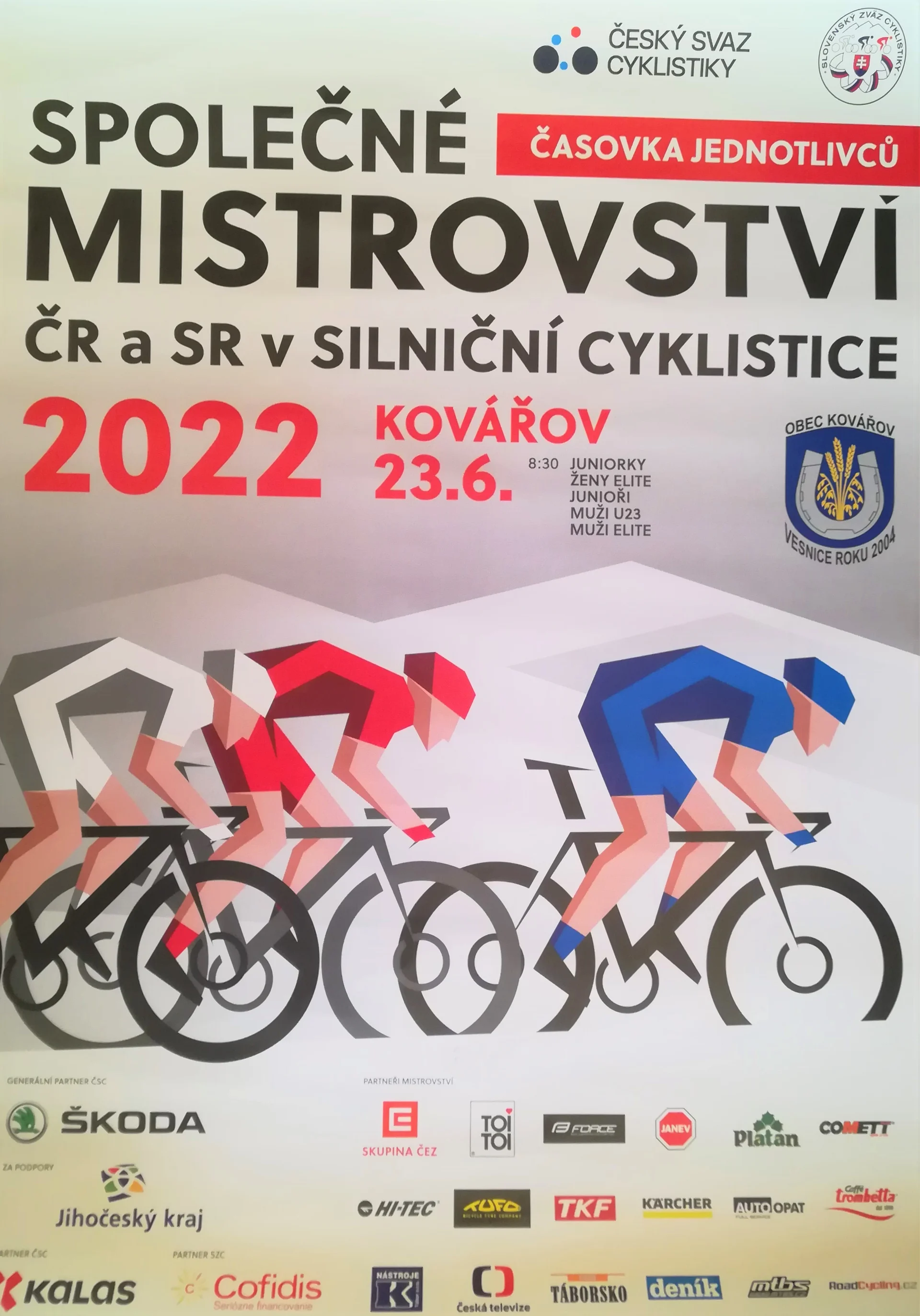 Náhledový obrázek předmětu Společné mistrovství ČR a SR v silniční cyklistice