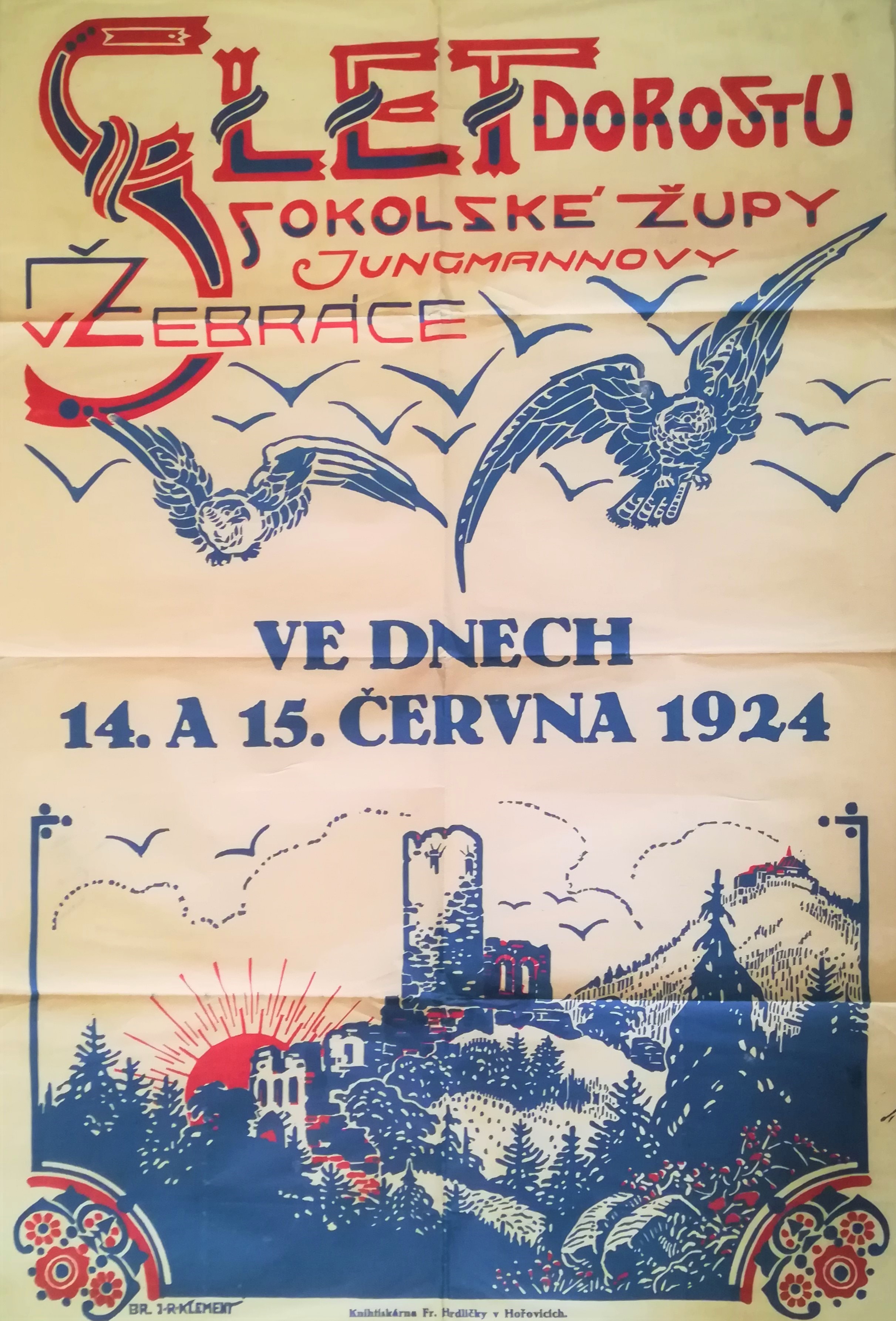 Náhledový obrázek Slet dorostu sokolské župy Jungmannovy. Žebrák 1924 - 1
