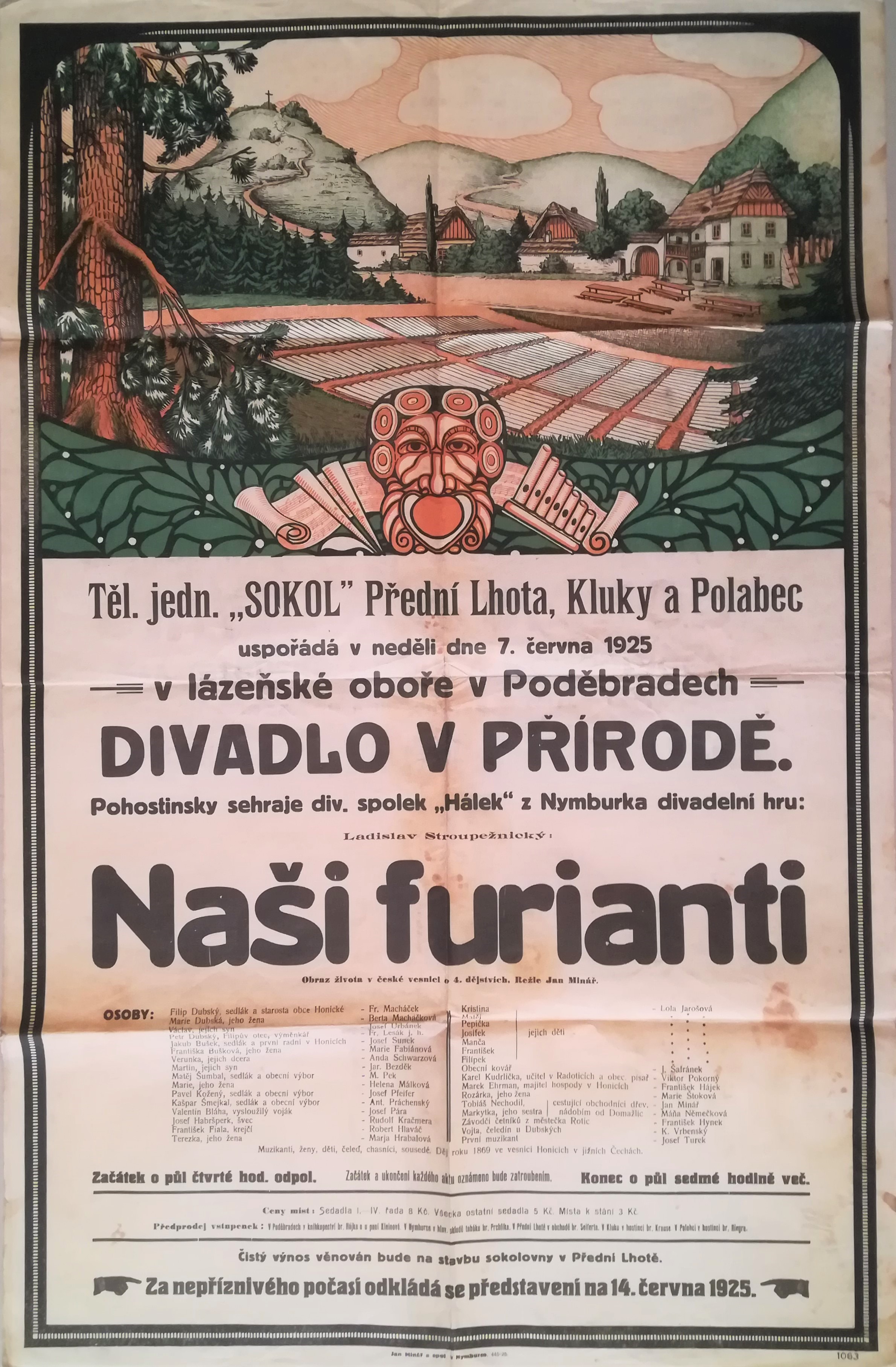 Náhledový obrázek Sokol Přední Lhota, Kluky a Polabec. Divadlo v přírodě "Naši furianti" - 1