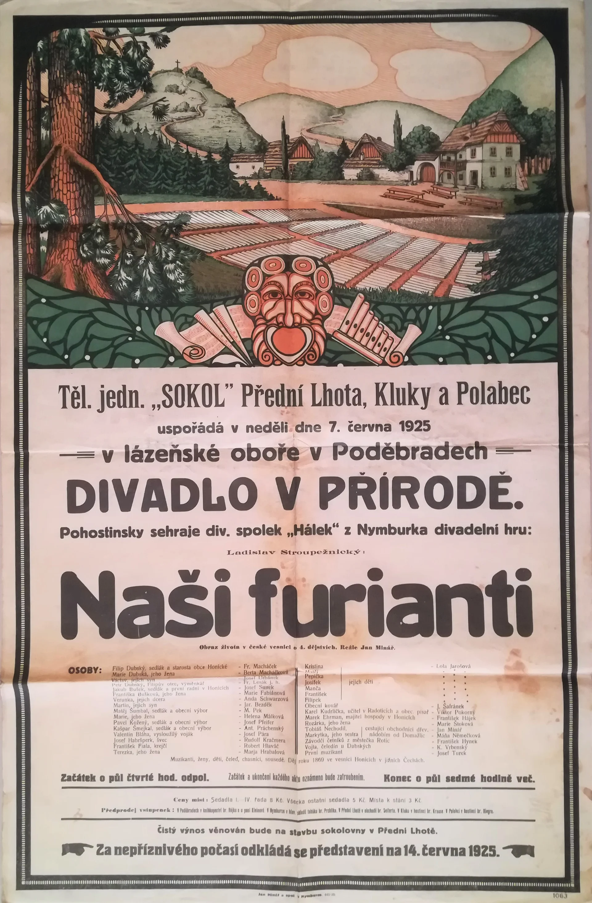 Náhledový obrázek předmětu Sokol Přední Lhota, Kluky a Polabec. Divadlo v přírodě "Naši furianti"