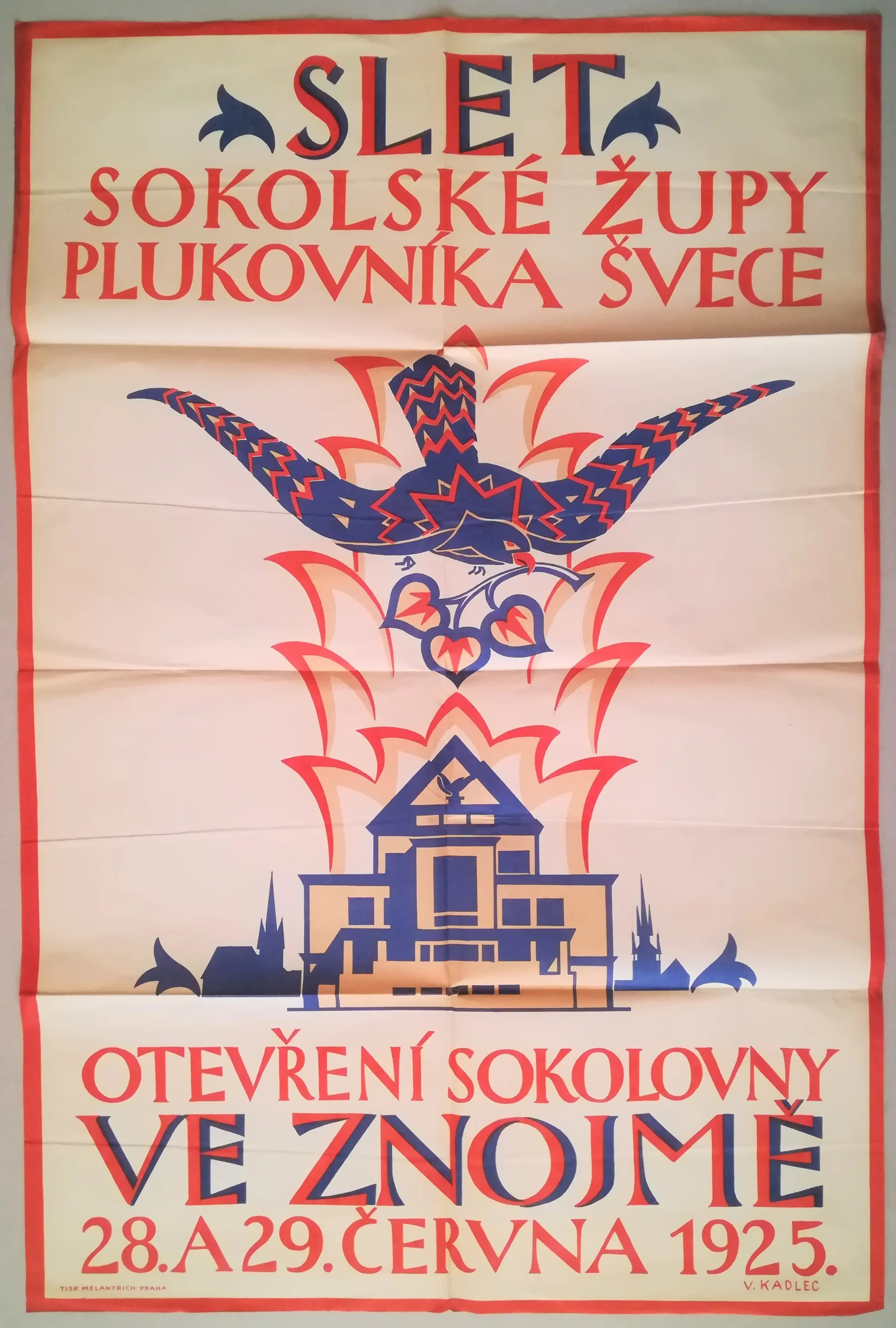 Náhledový obrázek předmětu Slet sokolské župy plukovníka Švece. Otevření Sokolovny ve Znojmě