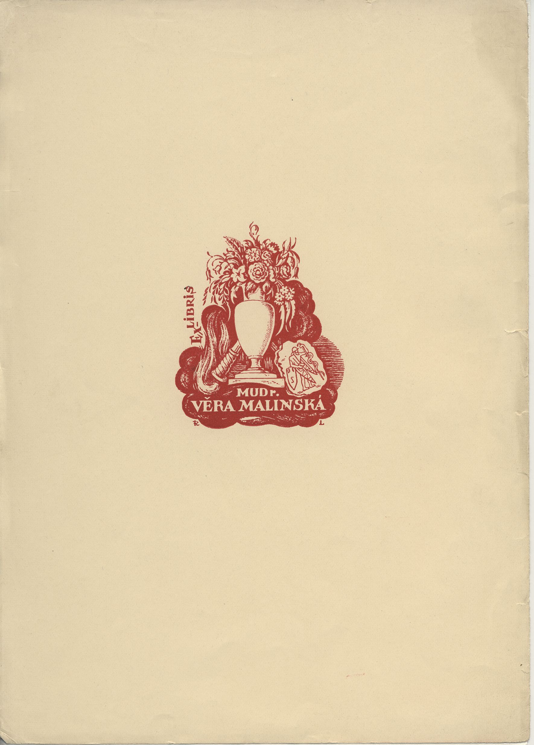 Náhledový obrázek Ex libris MUDr. Věra Malinská - 1