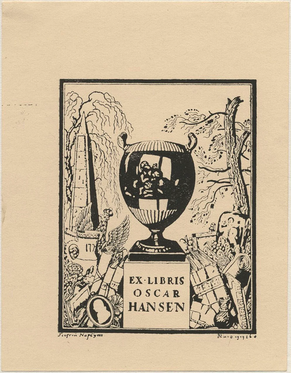 Náhledový obrázek předmětu Ex libris Oscar Hansen