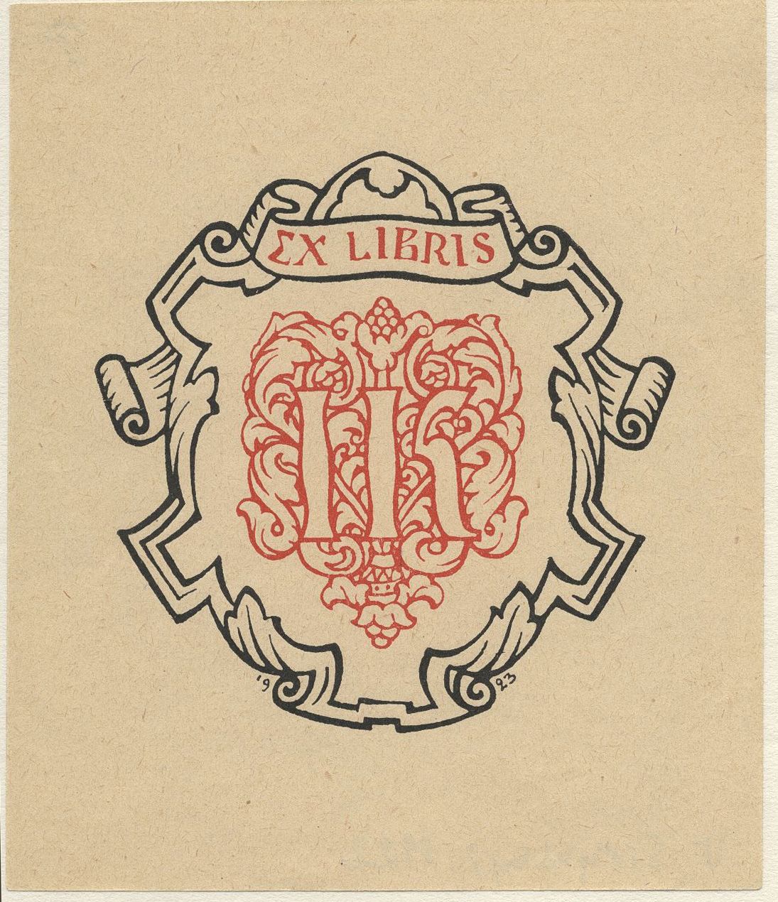Náhledový obrázek Ex libris I. K. [Ivan Krypjakevyč?] - 1