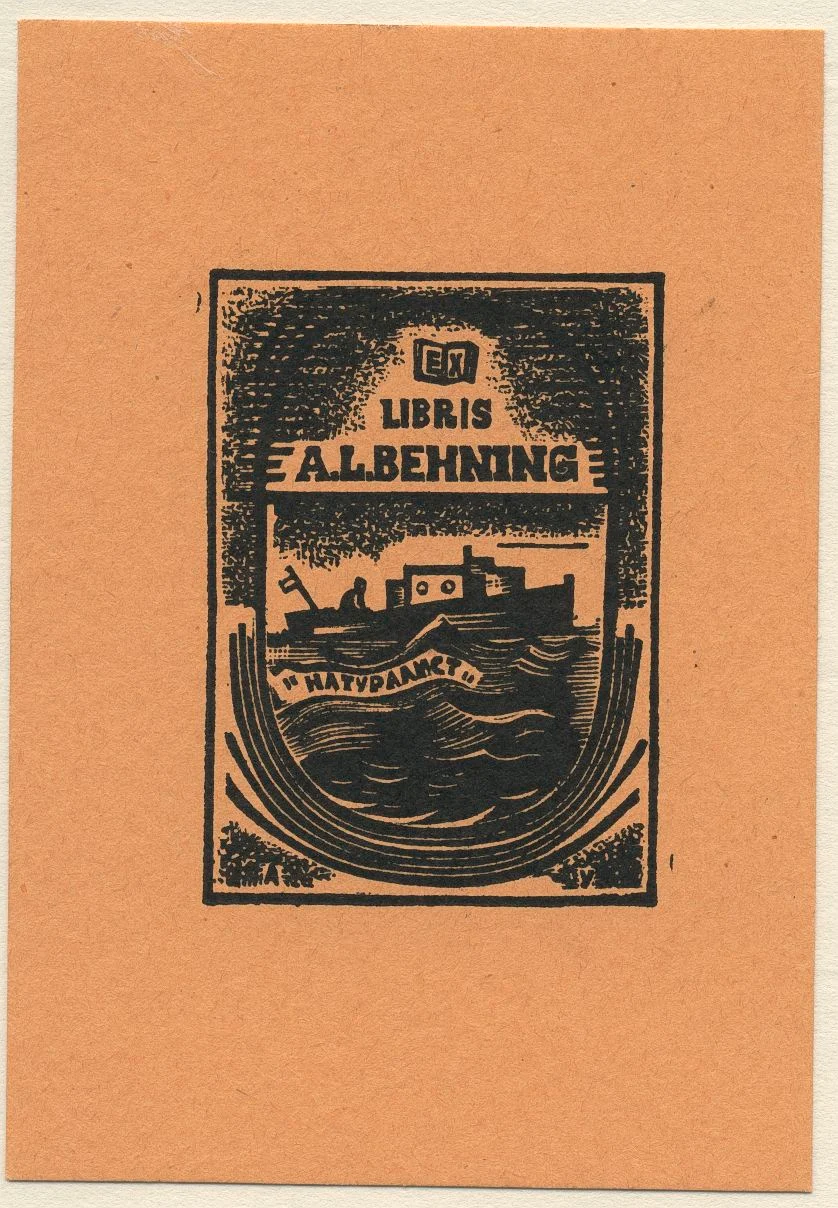 Náhledový obrázek předmětu Ex libris A.[rvid] L.[iborevič] Behning