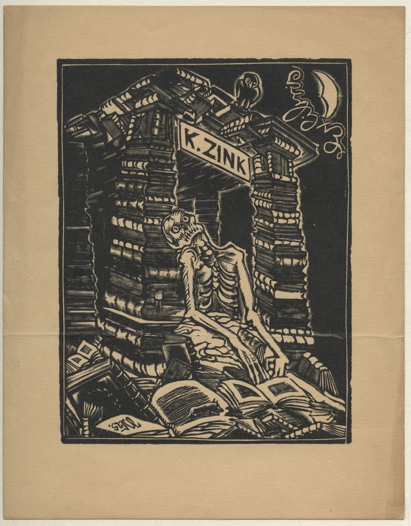 Náhledový obrázek Ex libris K.[arel] Zink - 1
