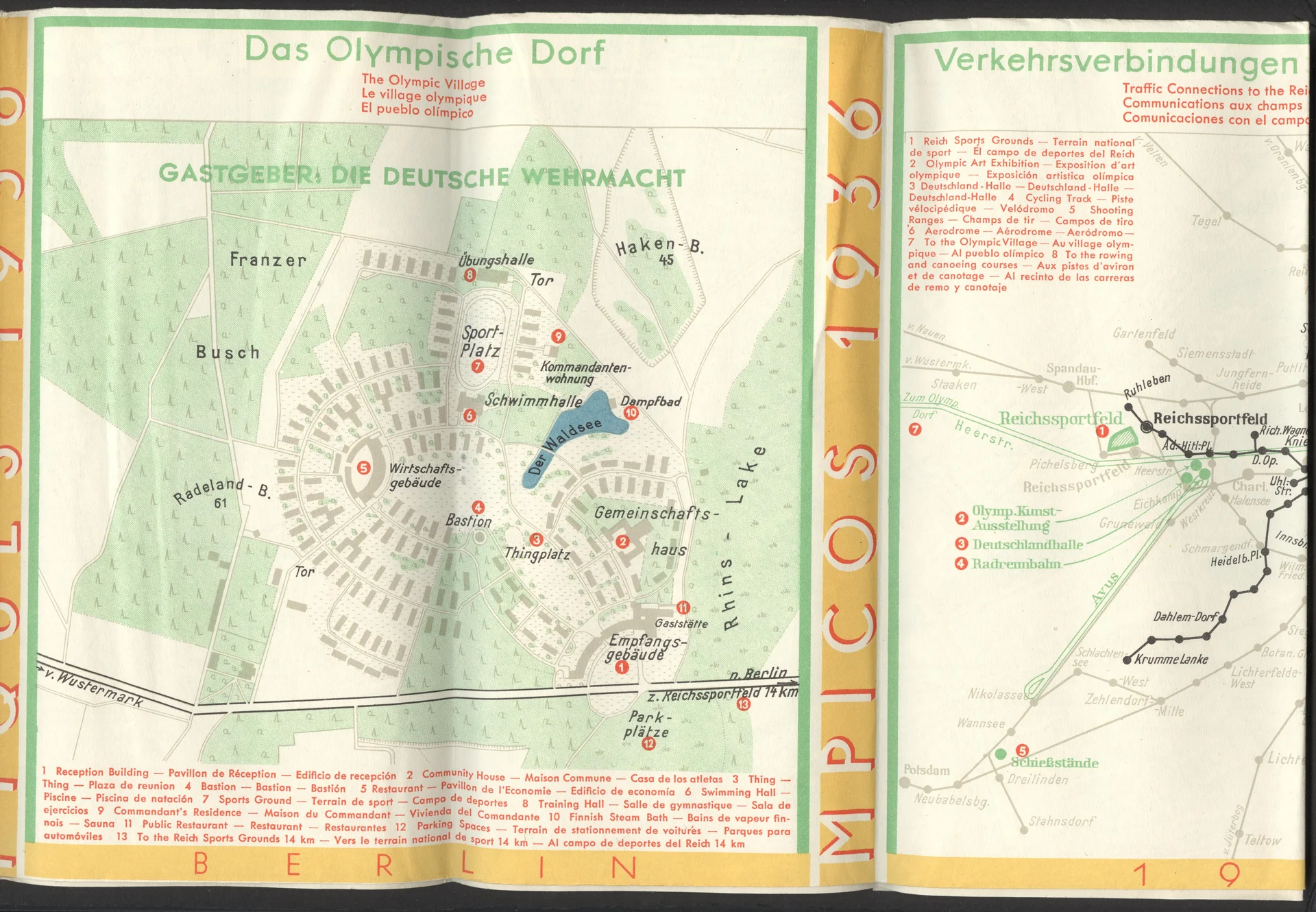 Náhledový obrázek předmětu Mapa Berlína a olympijských sportovišť