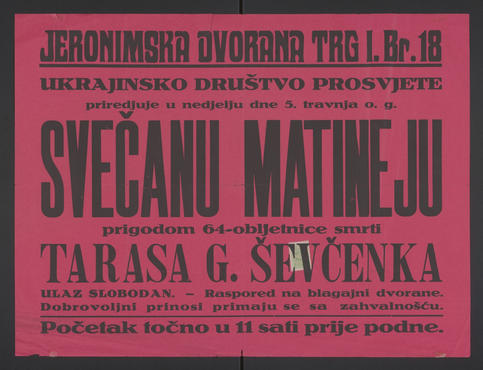 Náhledový obrázek Sváteční dopoledne u příležitosti 64. výročí úmrtí Tarase Ševčenka - 1