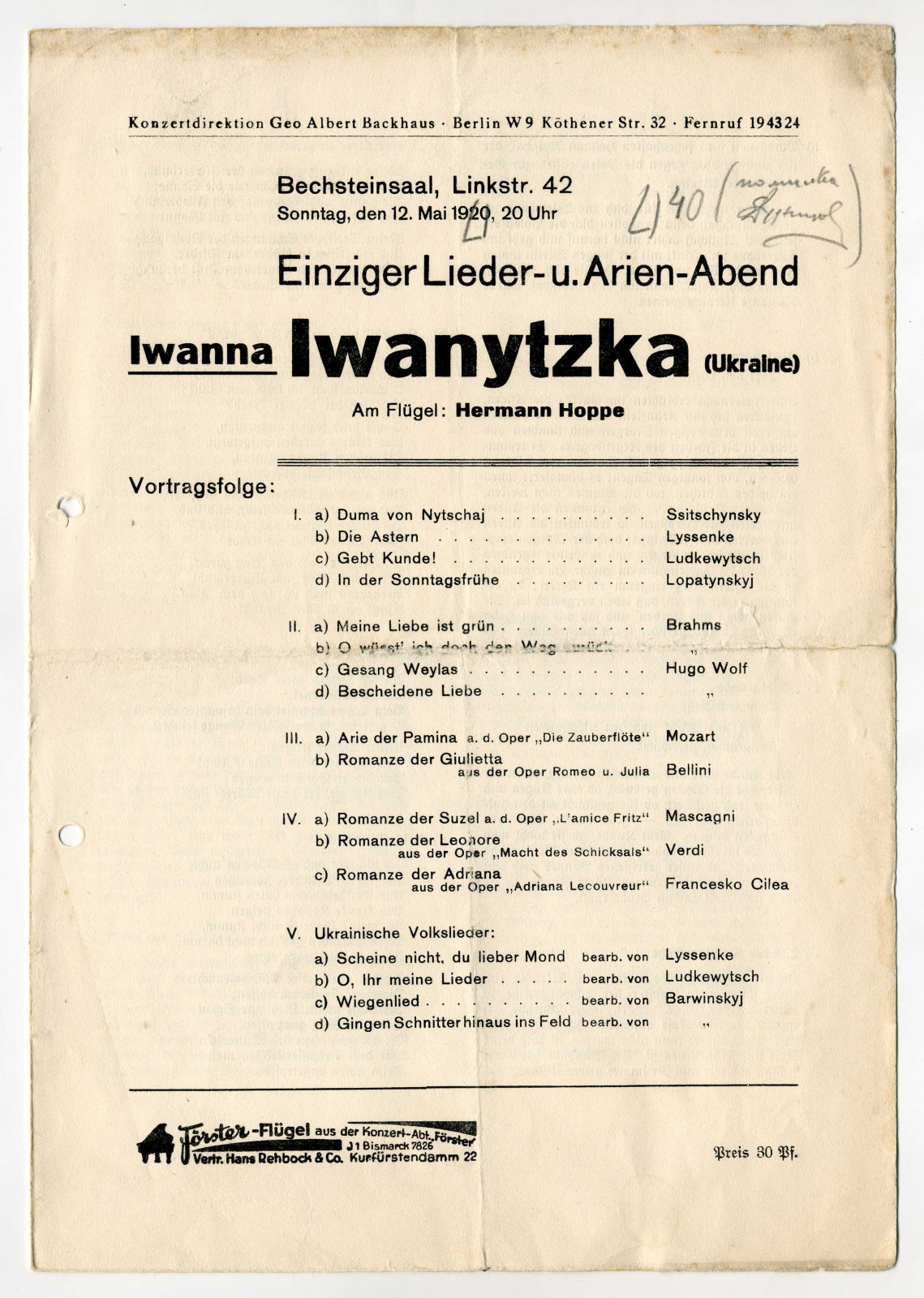 Náhledový obrázek Jedinečný večer písní a árií - 1