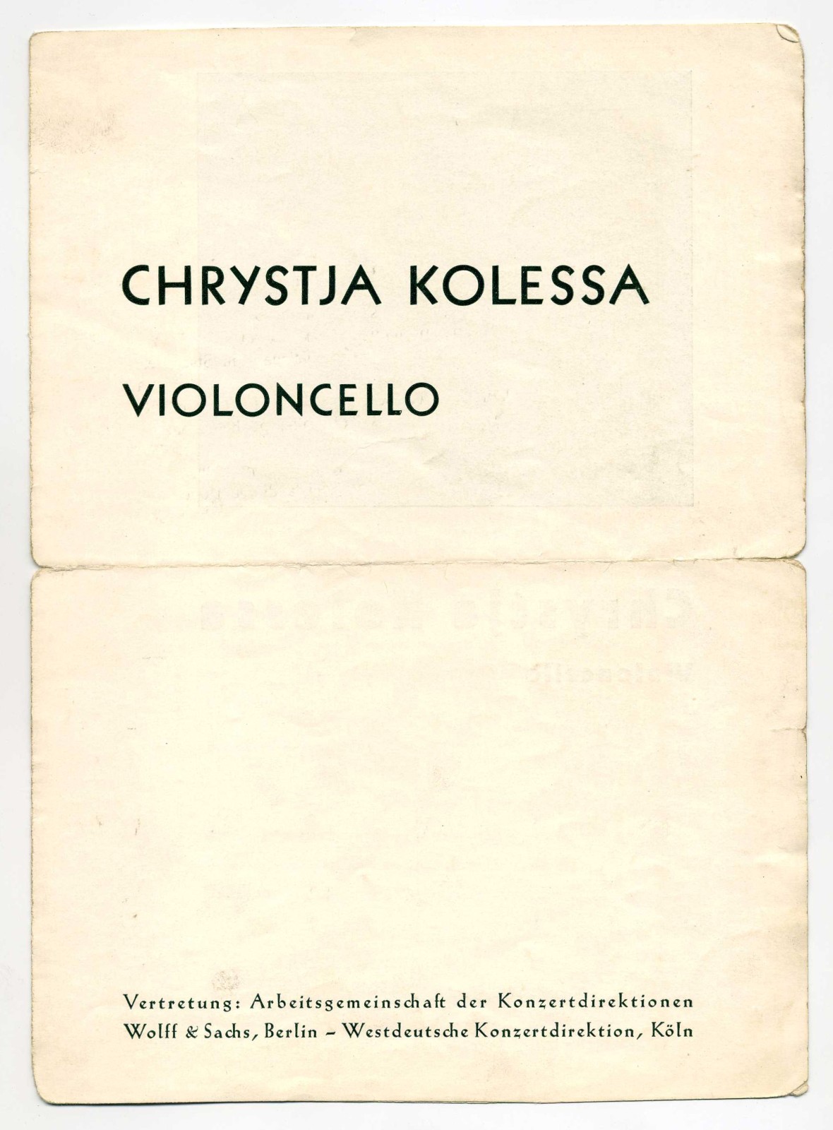 Náhledový obrázek Chrystja Kolessa: Violoncello - 1