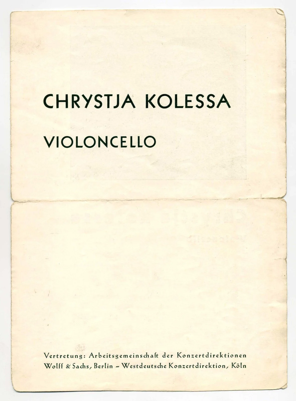 Náhledový obrázek předmětu Chrystja Kolessa: Violoncello