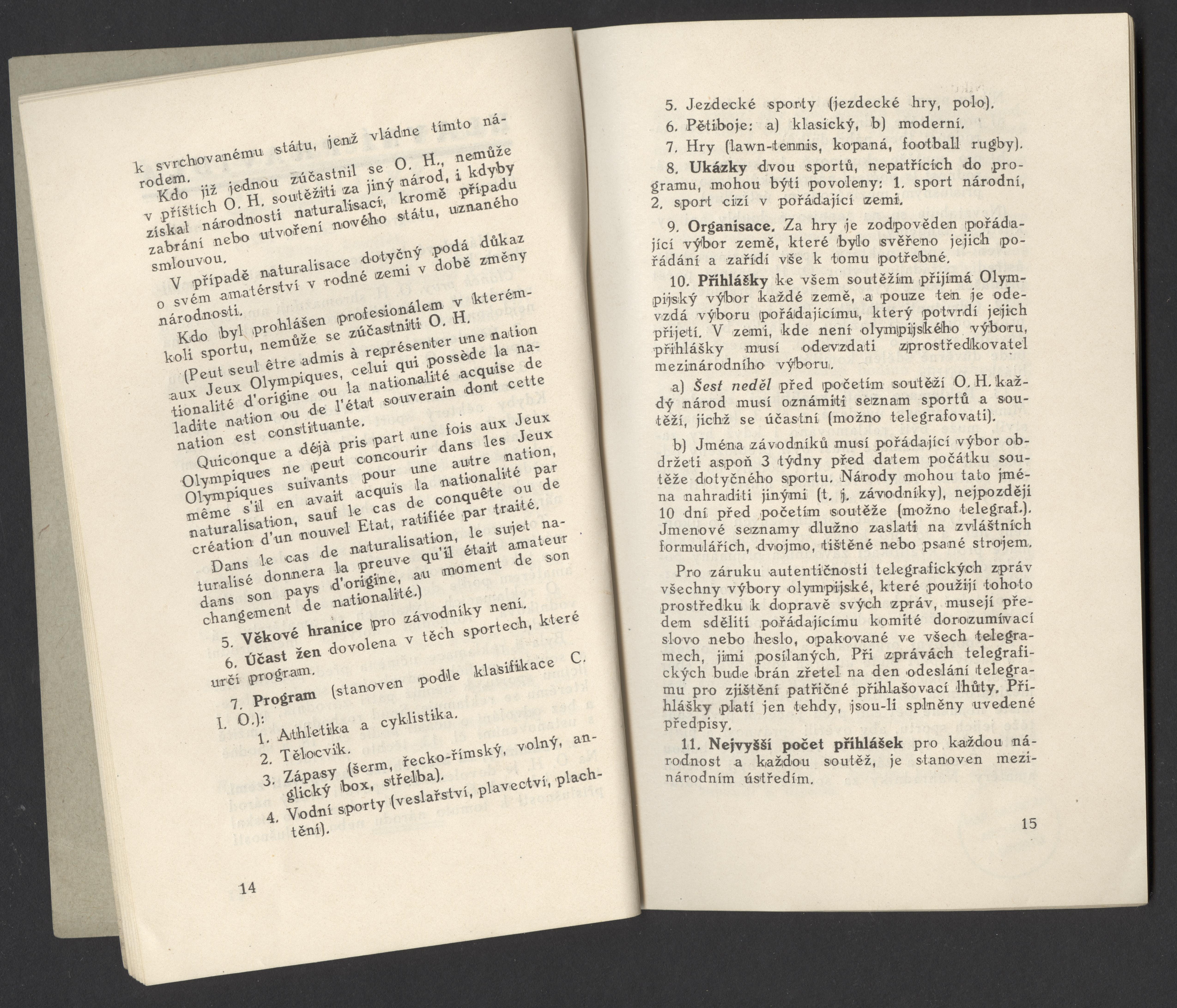 Náhledový obrázek Celkový program olympijských her 1924 - 3