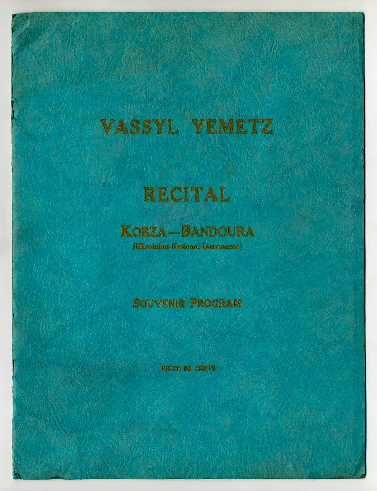 Náhledový obrázek předmětu Recitál Vasyla Jemce, propagační brožura