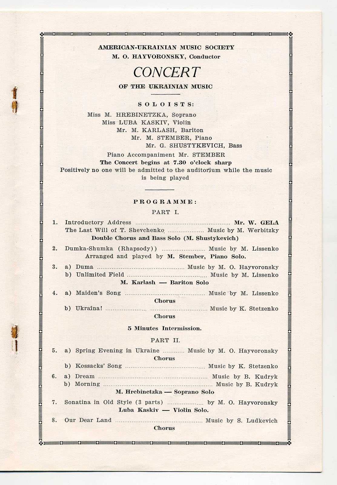 Náhledový obrázek Slavnost ukrajinské hudby ke 116. výročí T. Ševčenka - 7