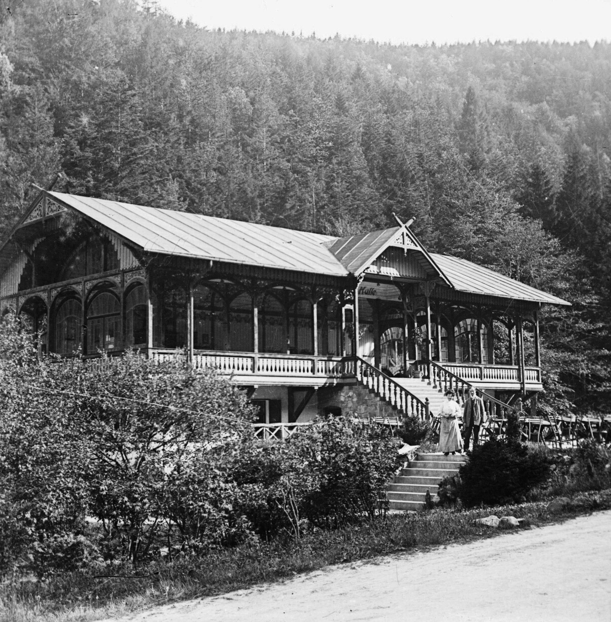 Náhledový obrázek Tančírna v Račím údolí (skleněný stereonegativ) - 2