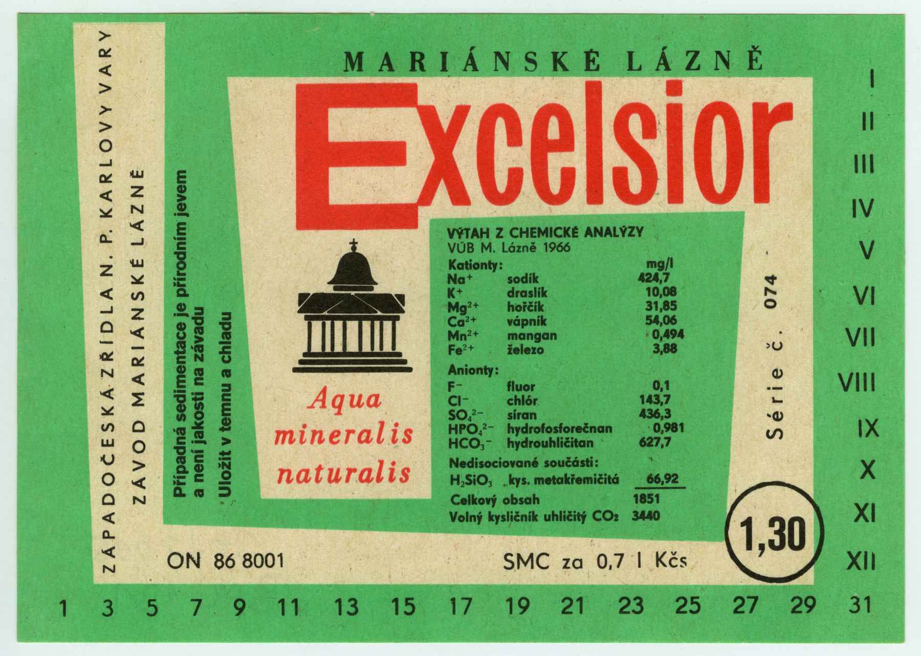 Náhledový obrázek Etiketa Excelsior - 1