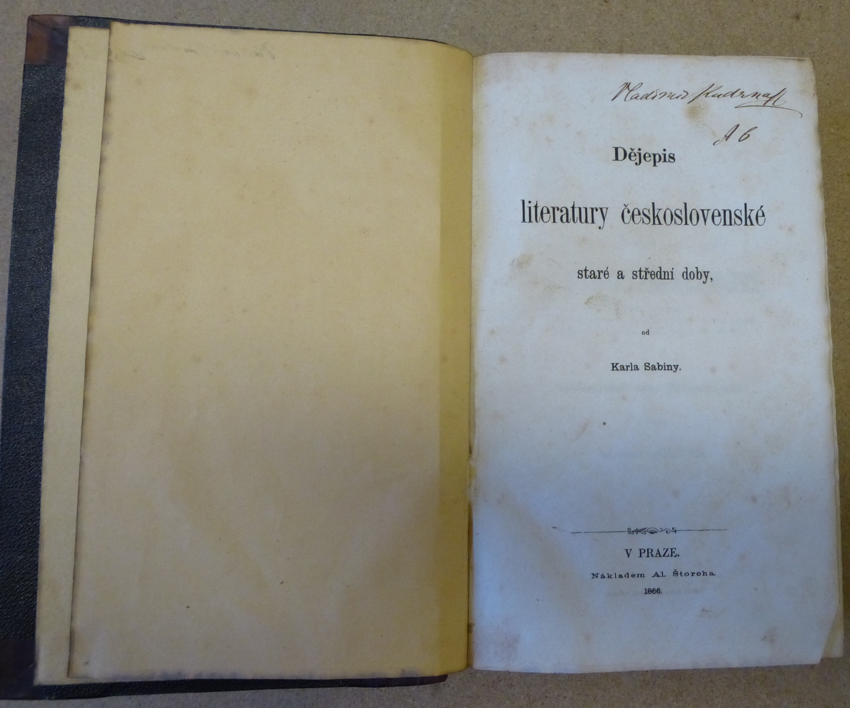 Náhledový obrázek Dějepis literatury československé staré a střední doby - 1