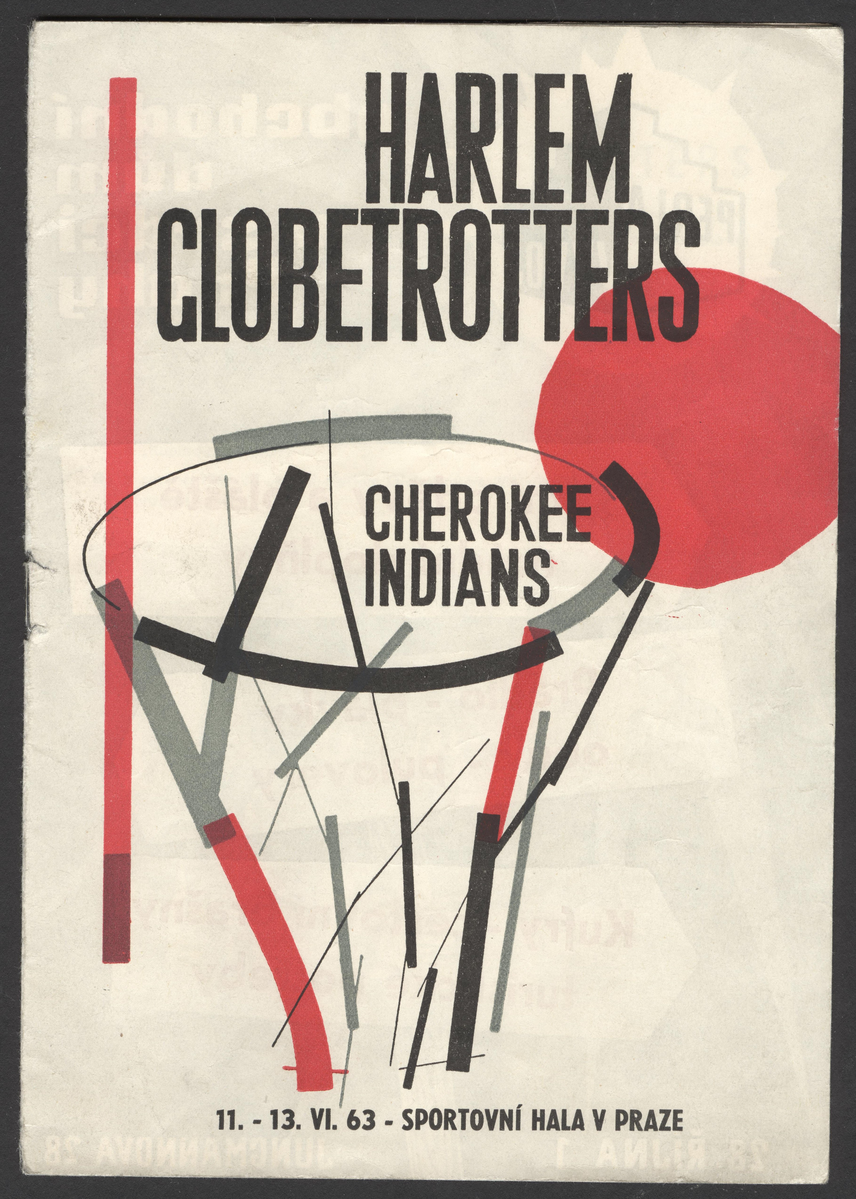 Náhledový obrázek Harlem Globetrottes - Cherokee Indians. Praha 1963 - 1