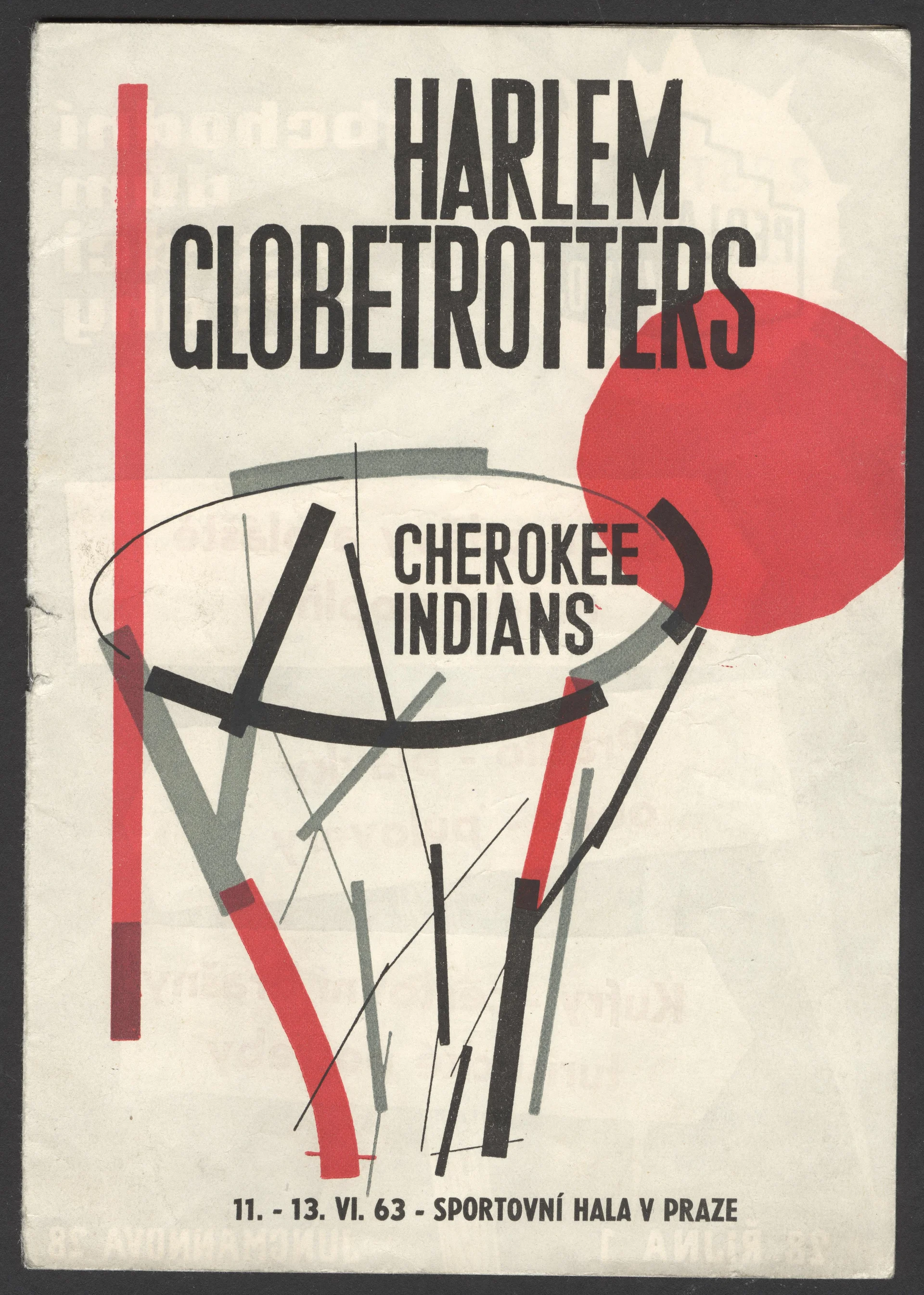Náhledový obrázek předmětu Harlem Globetrottes - Cherokee Indians. Praha 1963