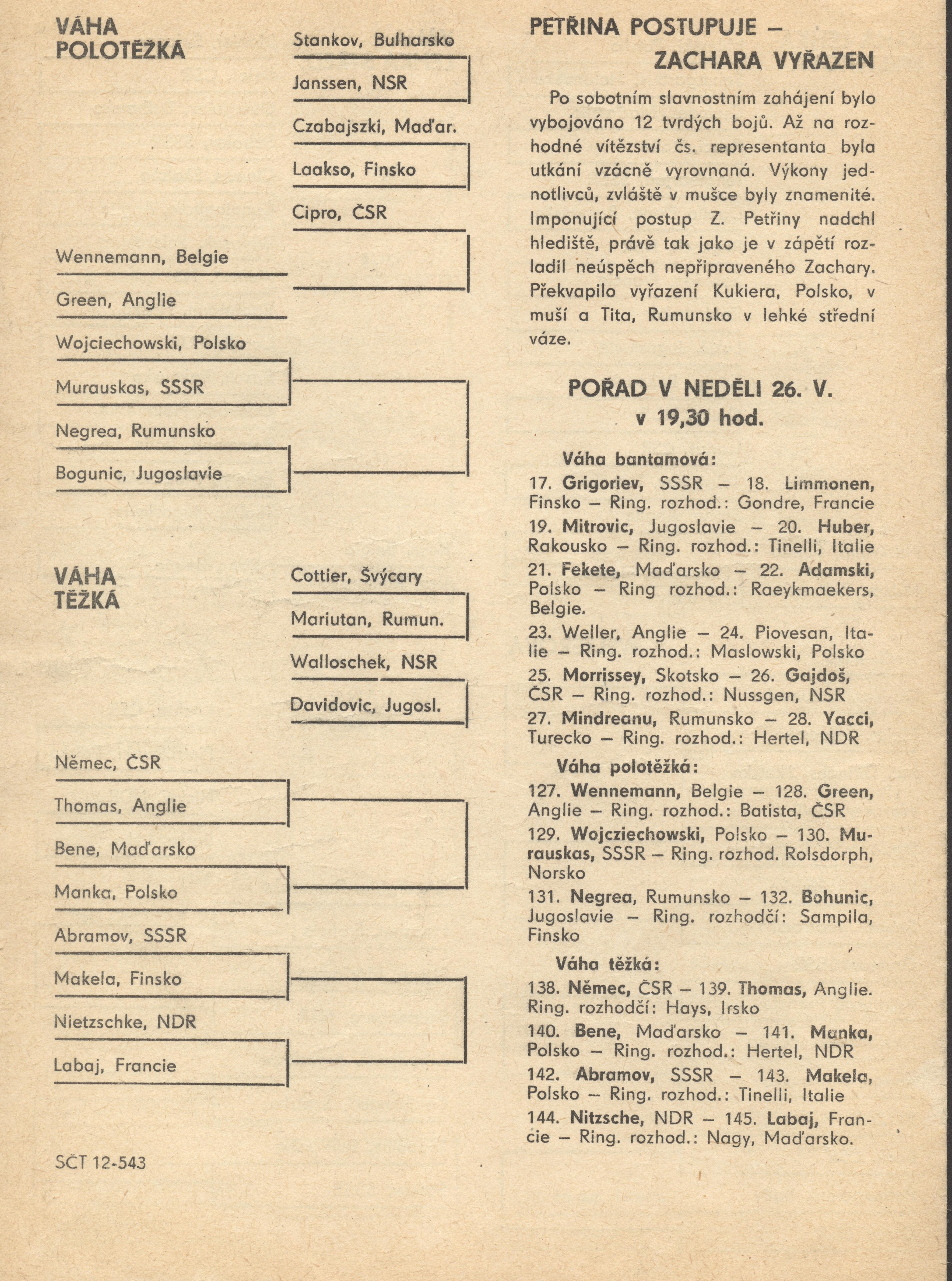 Náhledový obrázek Mistrovství Evropy v boxu. Praha 1957 - 6