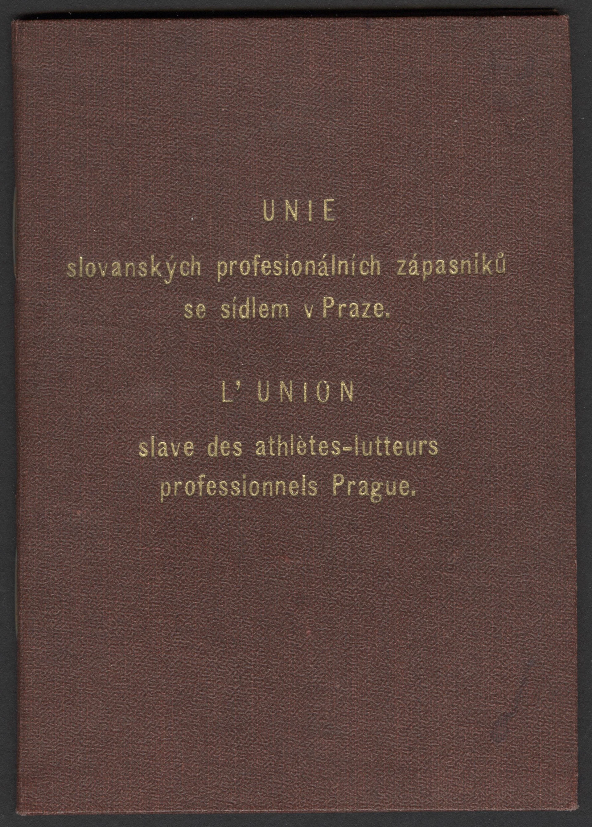 Náhledový obrázek předmětu Unie slovanských profesionálních zápasníků se sídlem v Praze
