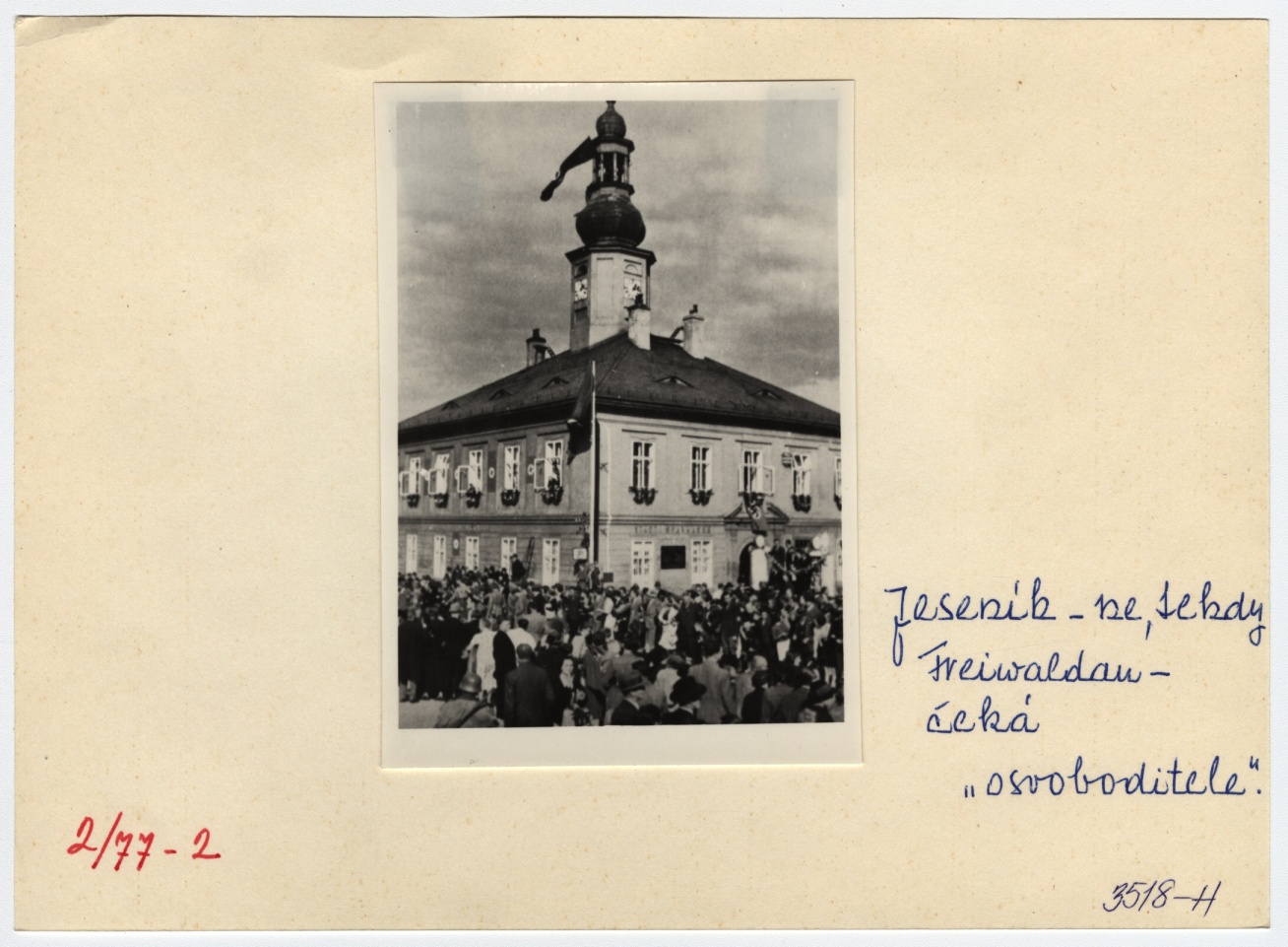 Náhledový obrázek Shromáždění Němců v Jeseníku v říjnu r. 1938 (čb. reprofoto) - 1