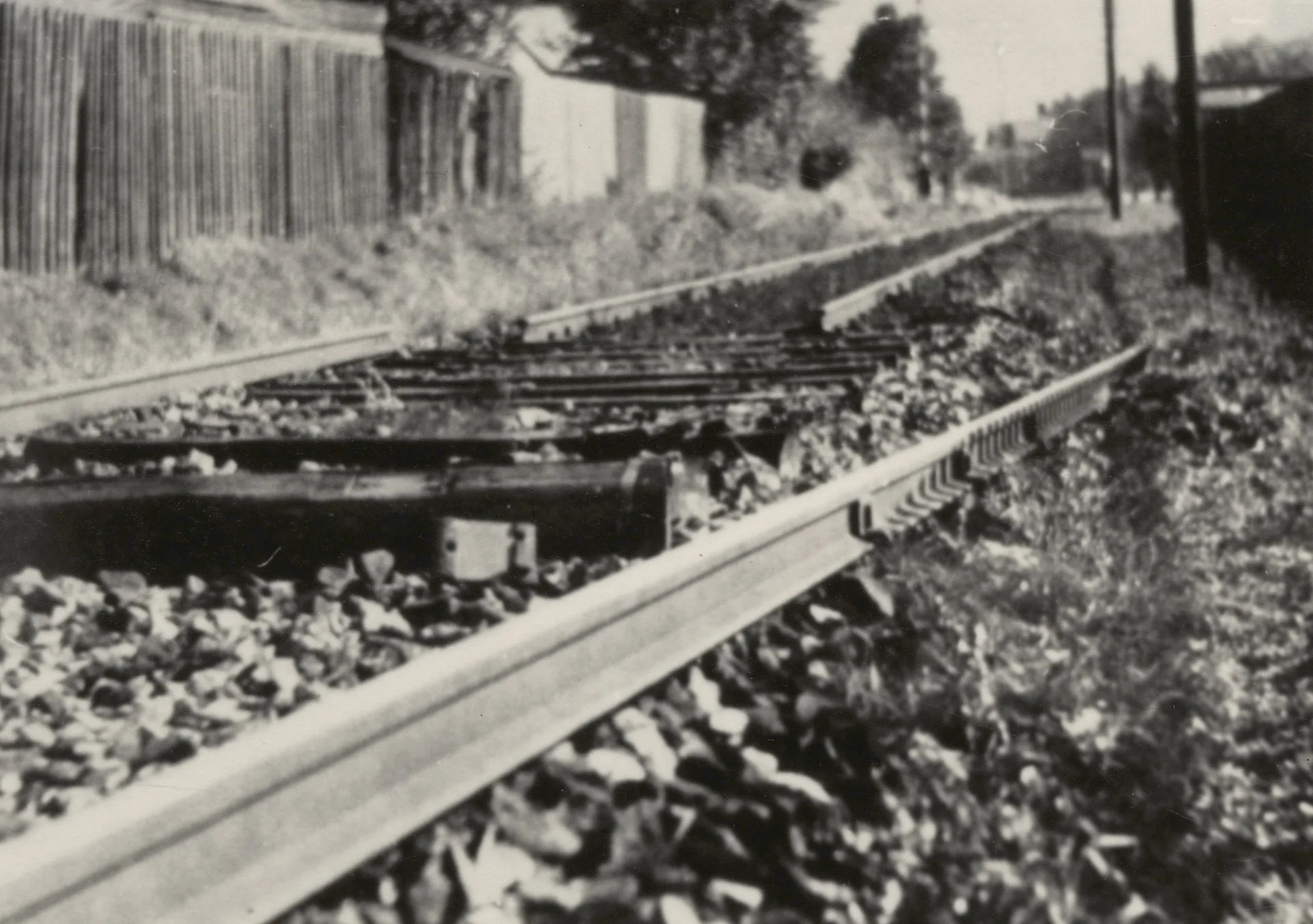 Náhledový obrázek předmětu Vytrhané koleje v Jeseníku v říjnu 1938 (čb. reprofoto)