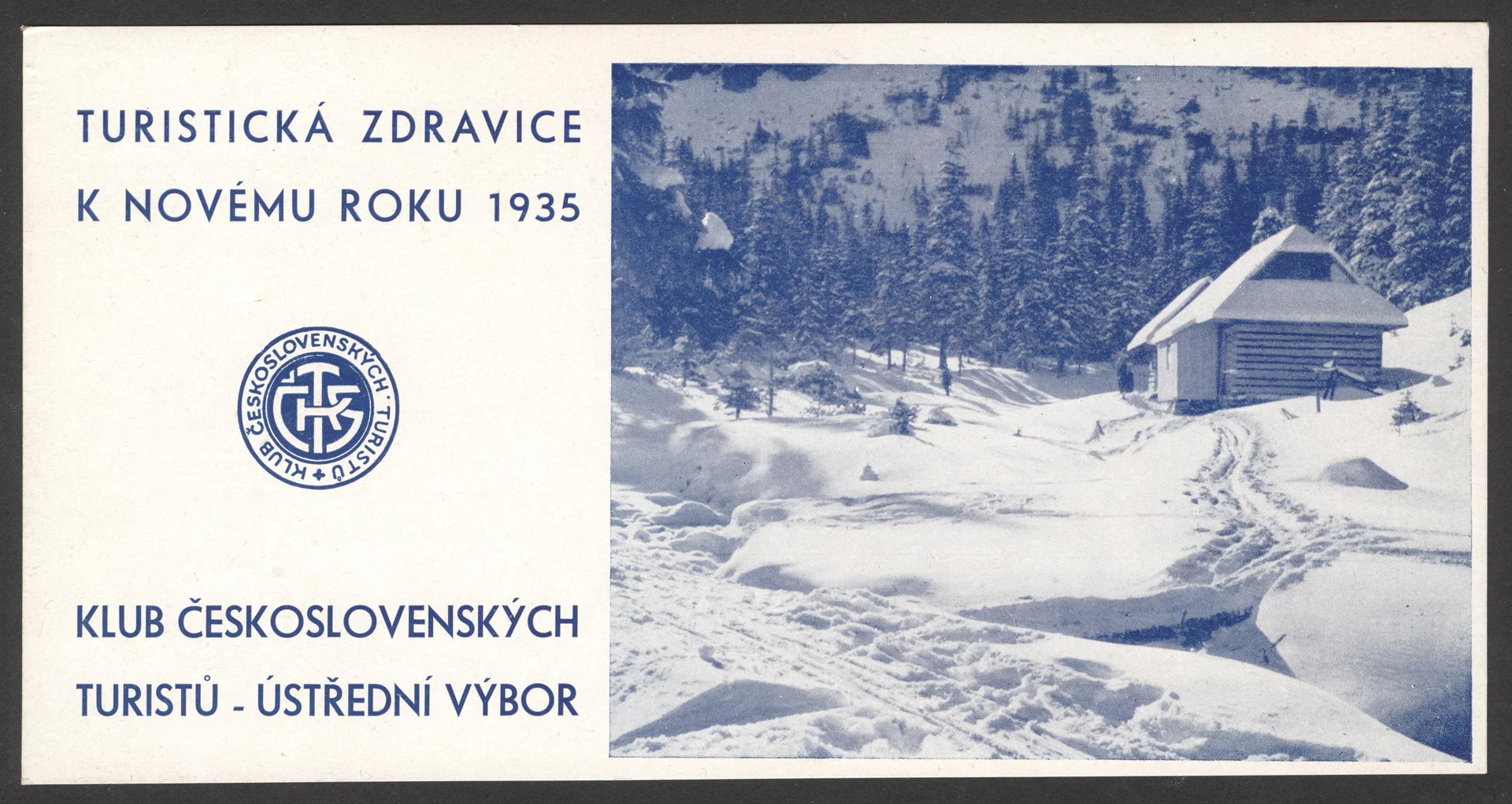 Náhledový obrázek předmětu Turistická zdravice k novému roku 1935