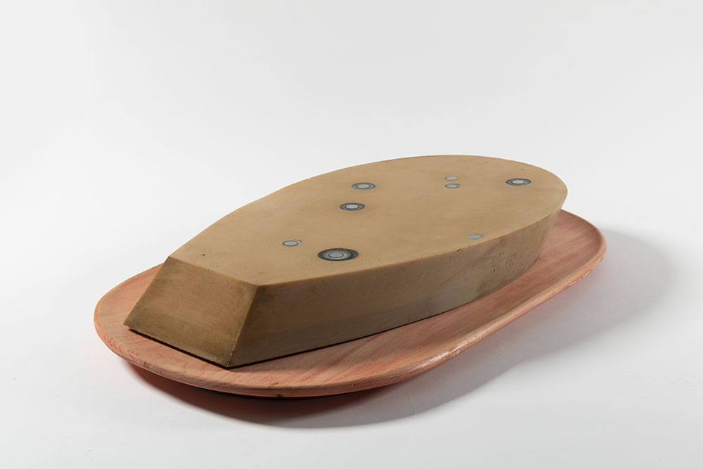 Náhledový obrázek Sýr vykládaný, růžový tác (Božské substance) - 1