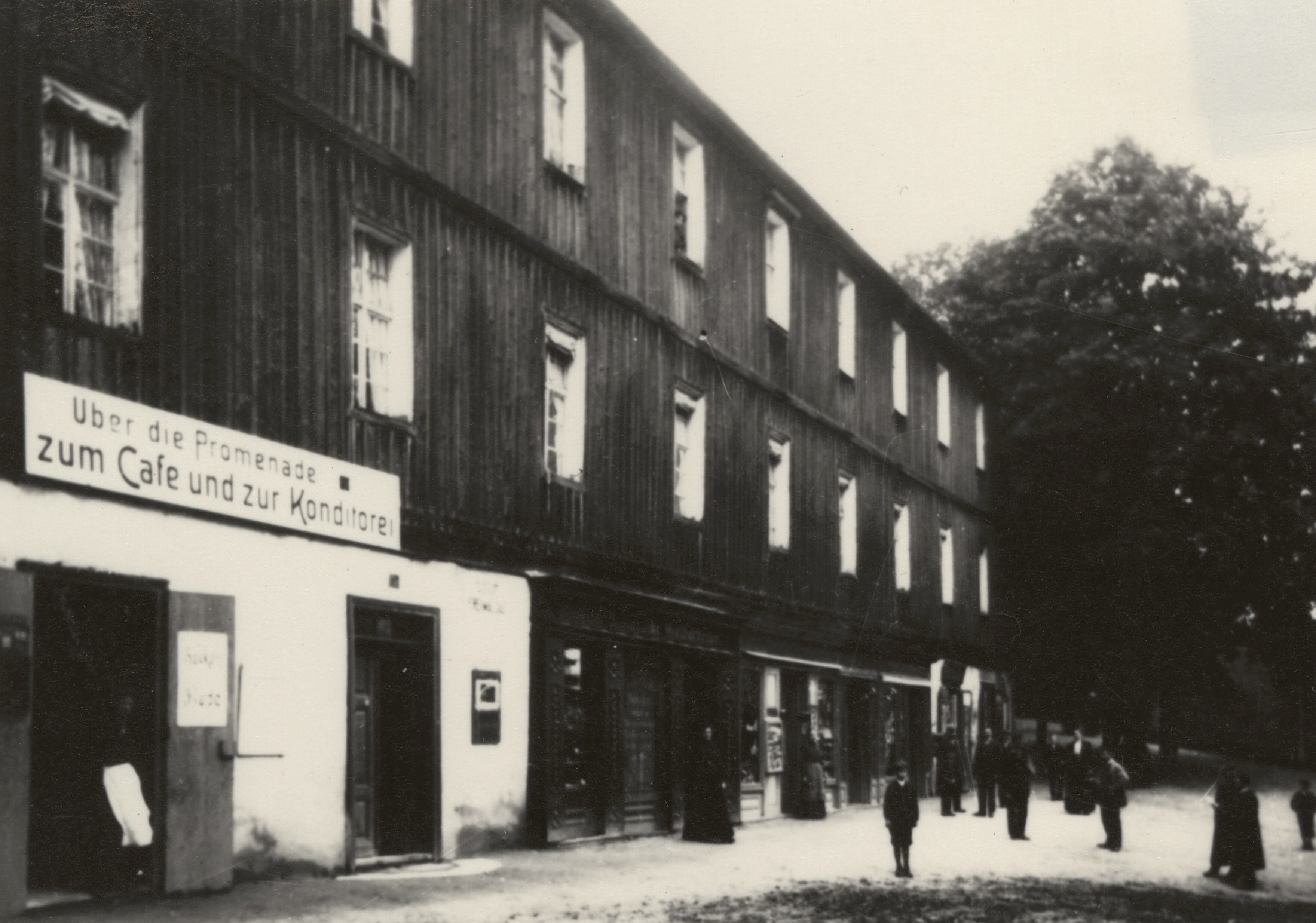 Náhledový obrázek Prkenný dům v Lázních Jeseník v roce 1892 (reprofoto) - 1